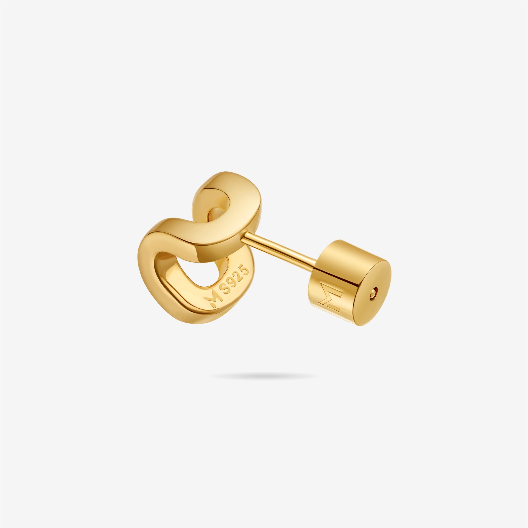 Curved Rectangle Stud Earrings
