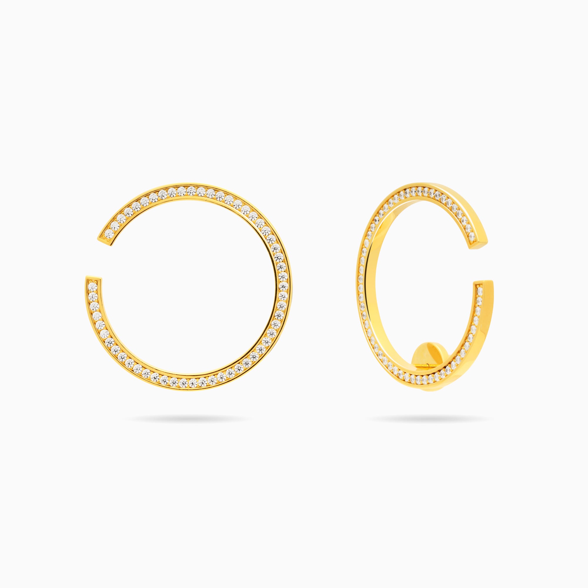 Large Hoop and Cuff Earring