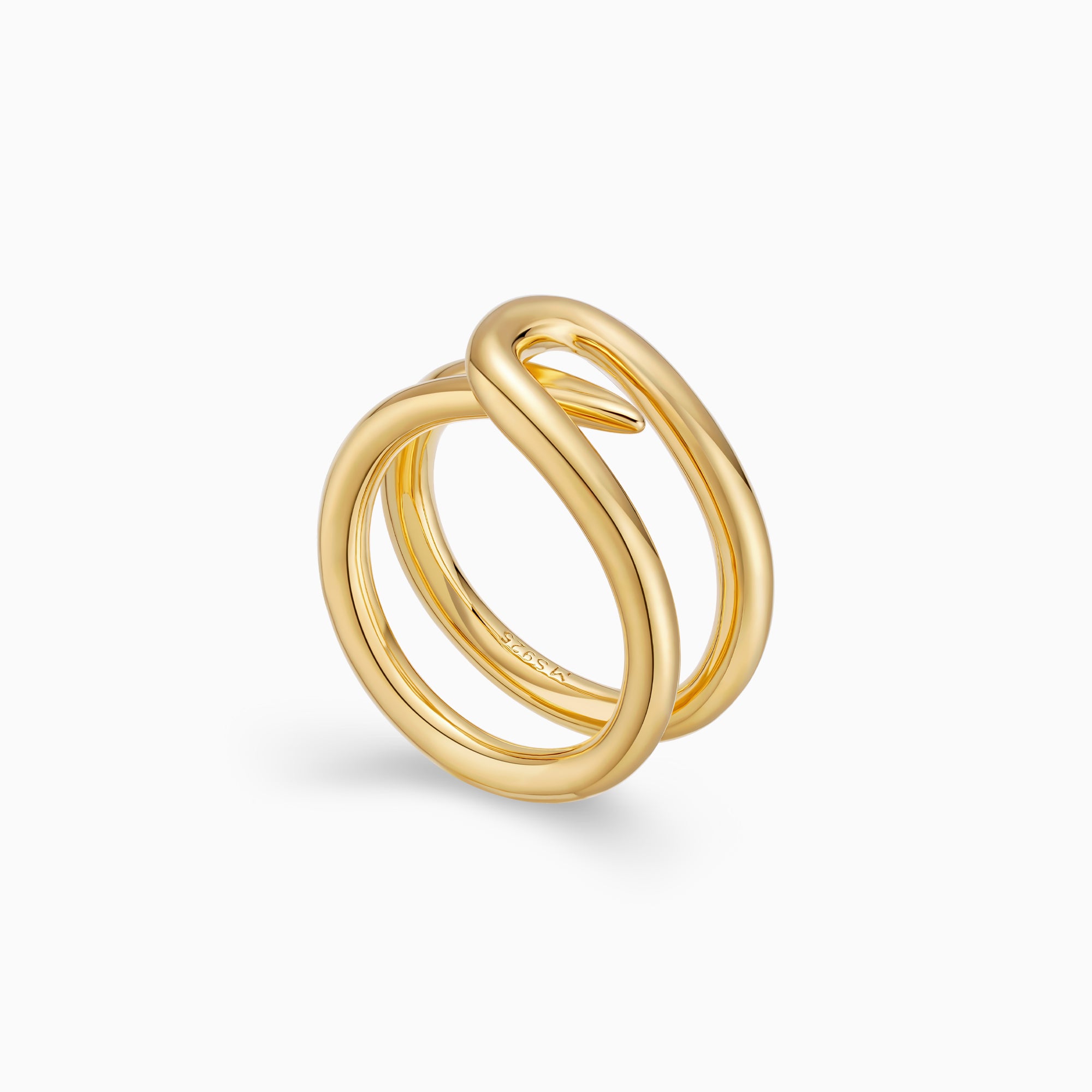 Pointed Double Band Ring