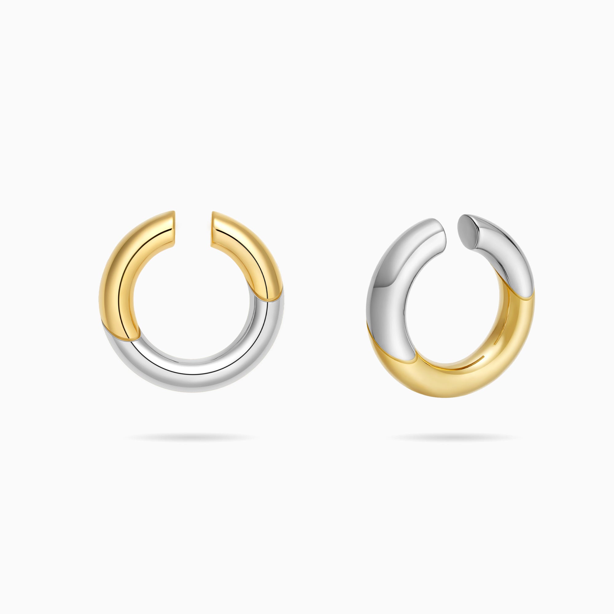 Gold and Silver Bi-Color Ear Cuff