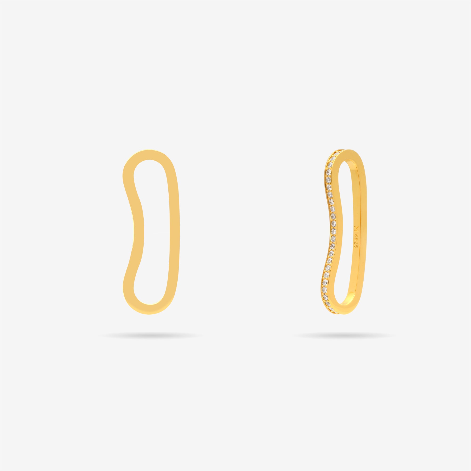 Long Curvy Thin Bar Ear Cuff