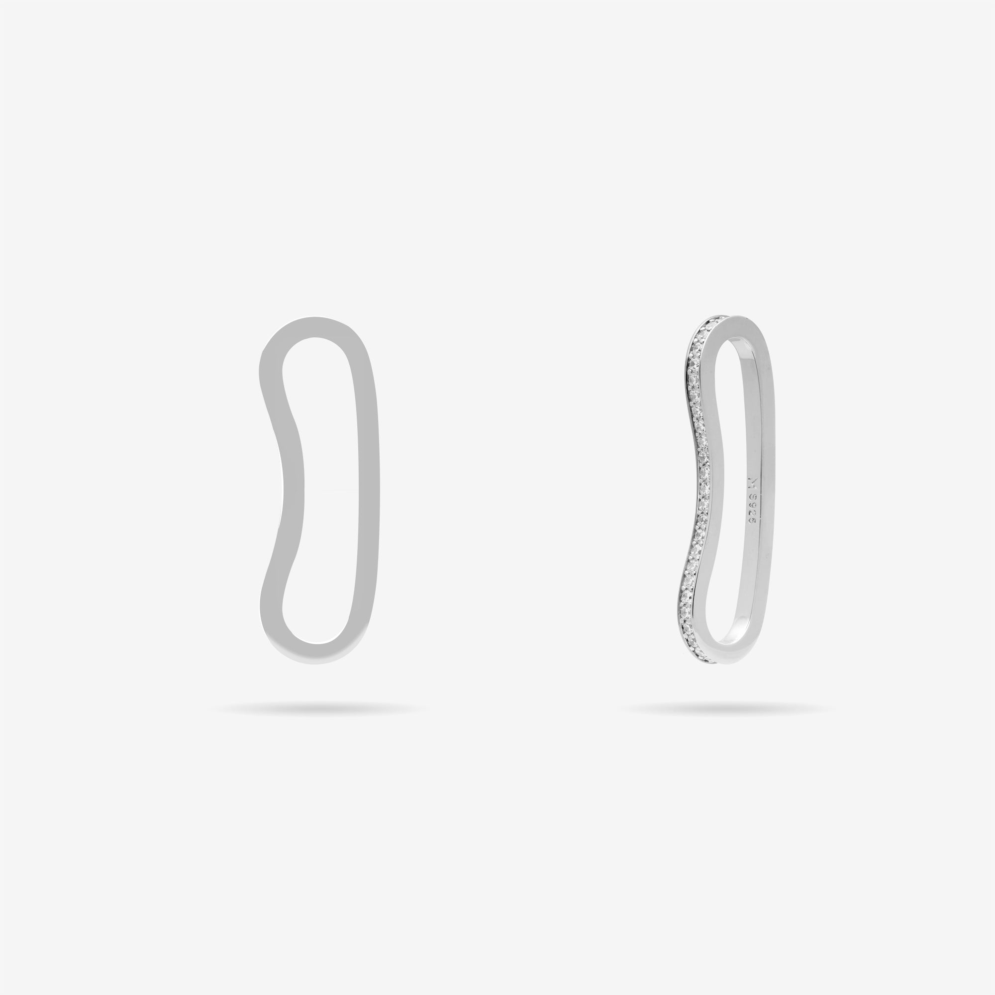Long Curvy Thin Bar Ear Cuff