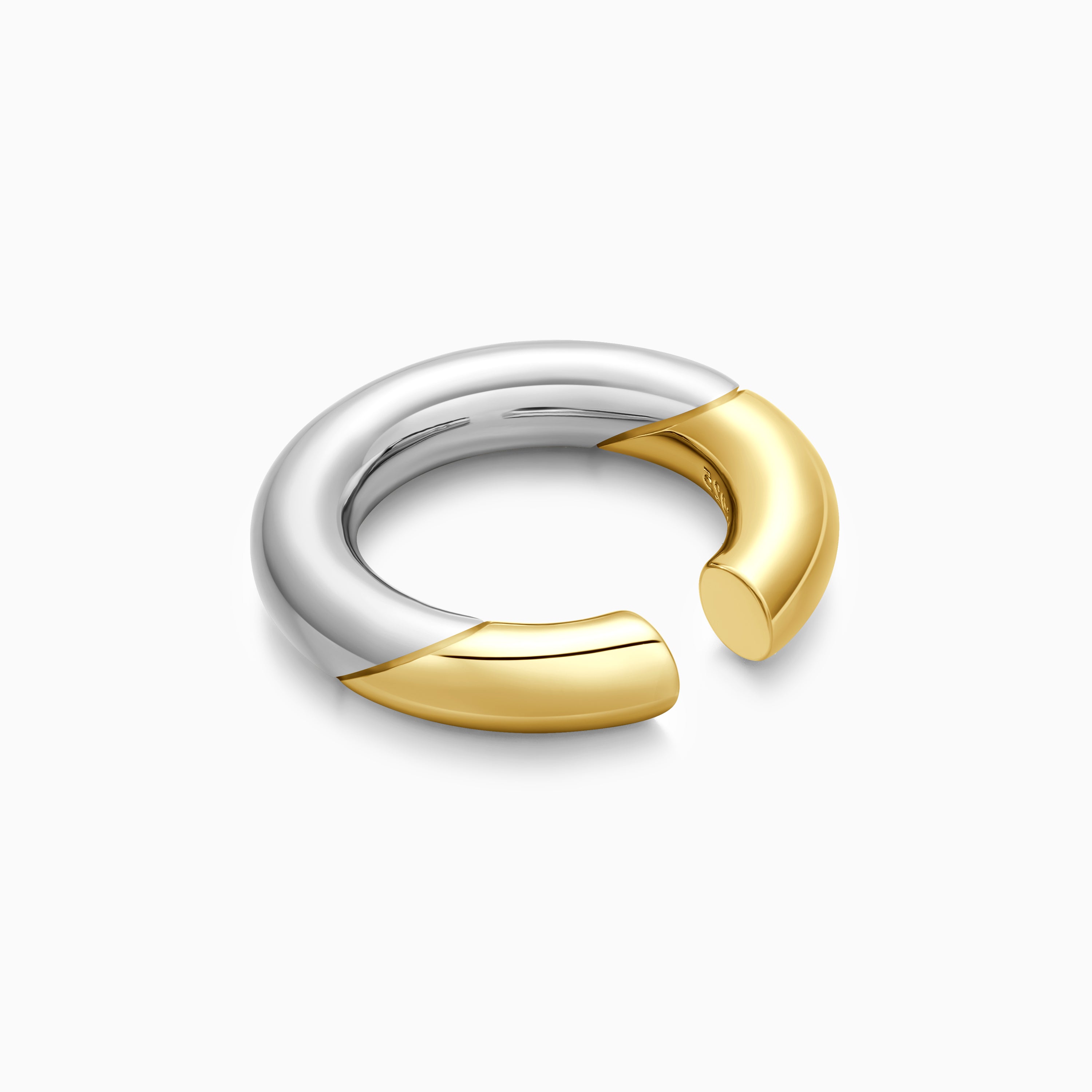 Gold and Silver Bi-Color Ear Cuff
