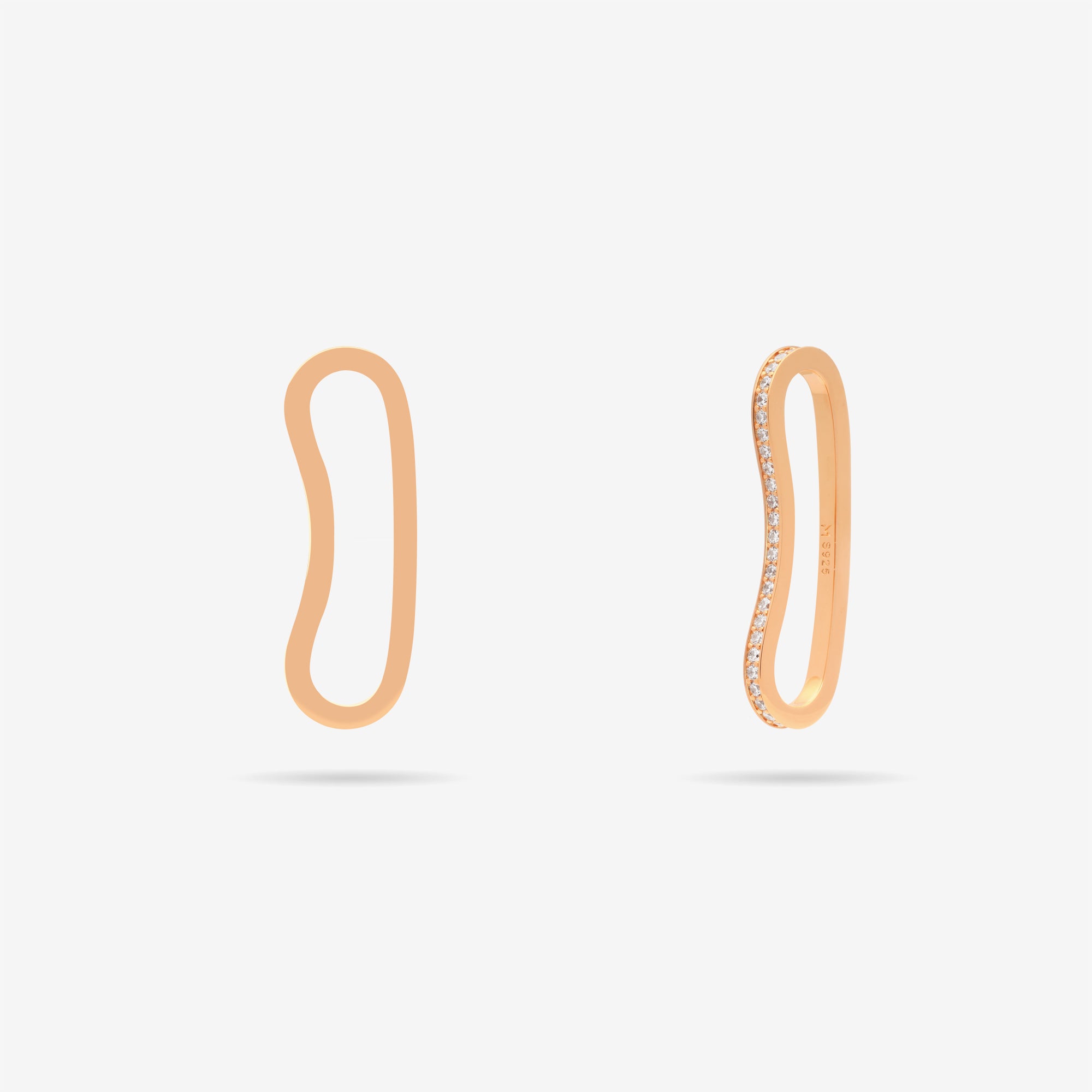Long Curvy Thin Bar Ear Cuff