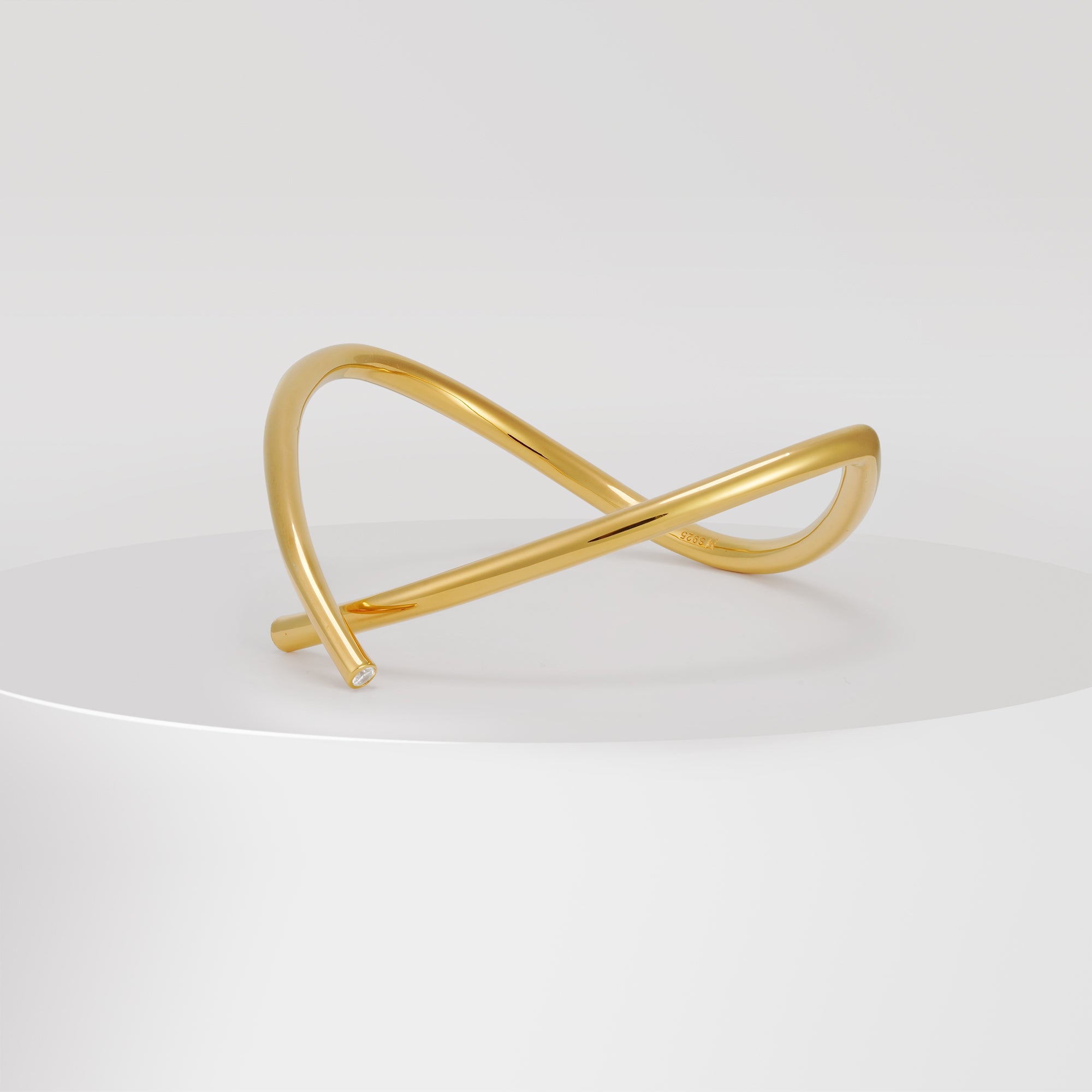 Abstract Embrace Bangle Bracelet