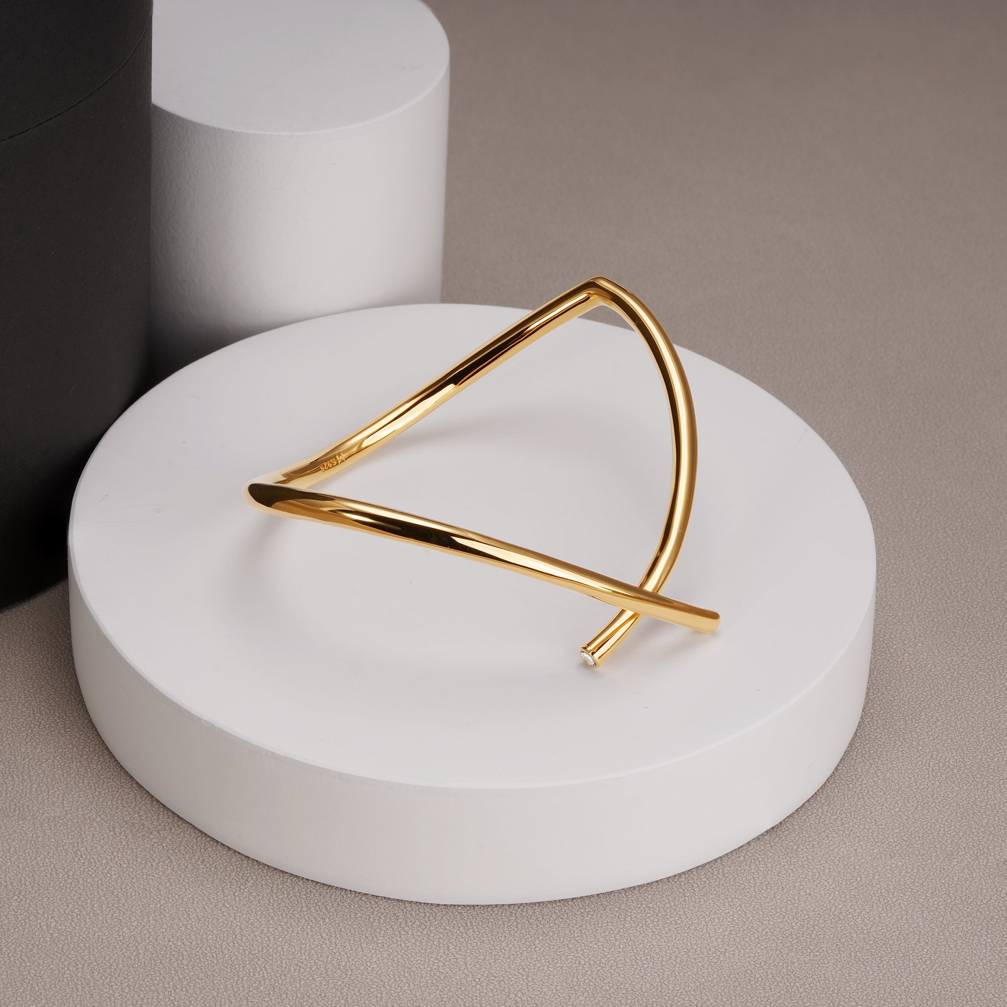 Abstract Embrace Bangle Bracelet