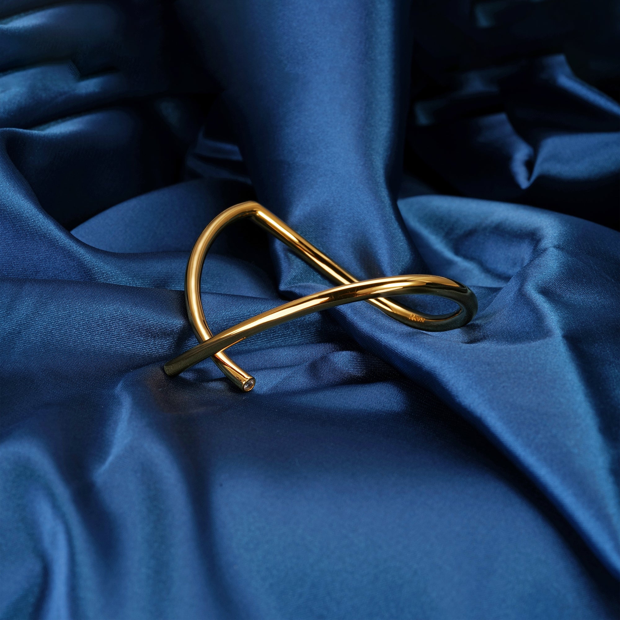 Abstract Embrace Bangle Bracelet