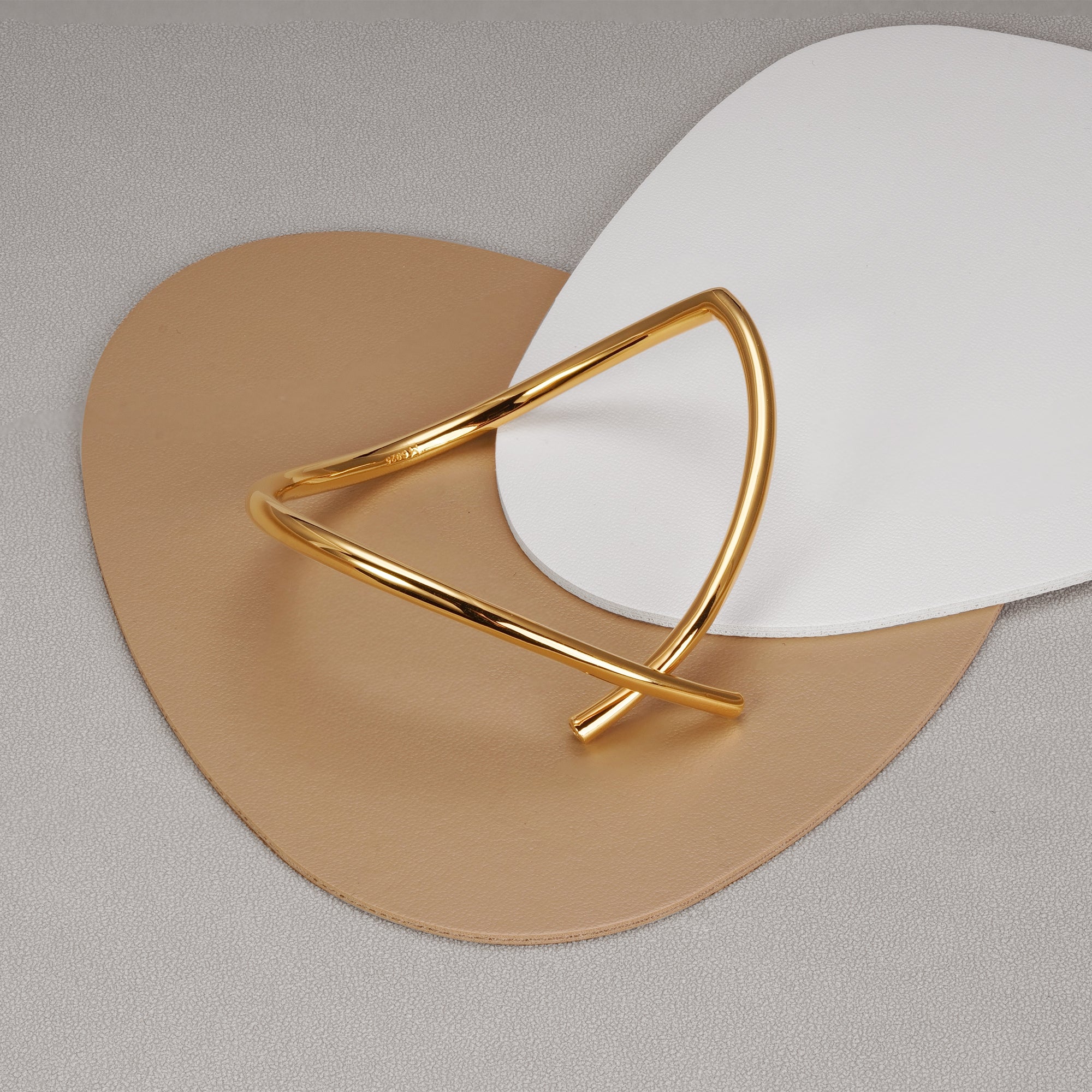 Abstract Embrace Bangle Bracelet