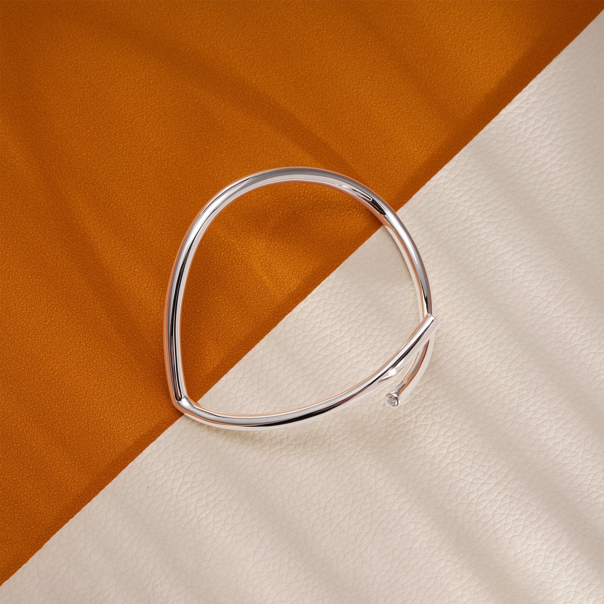 Abstract Embrace Bangle Bracelet