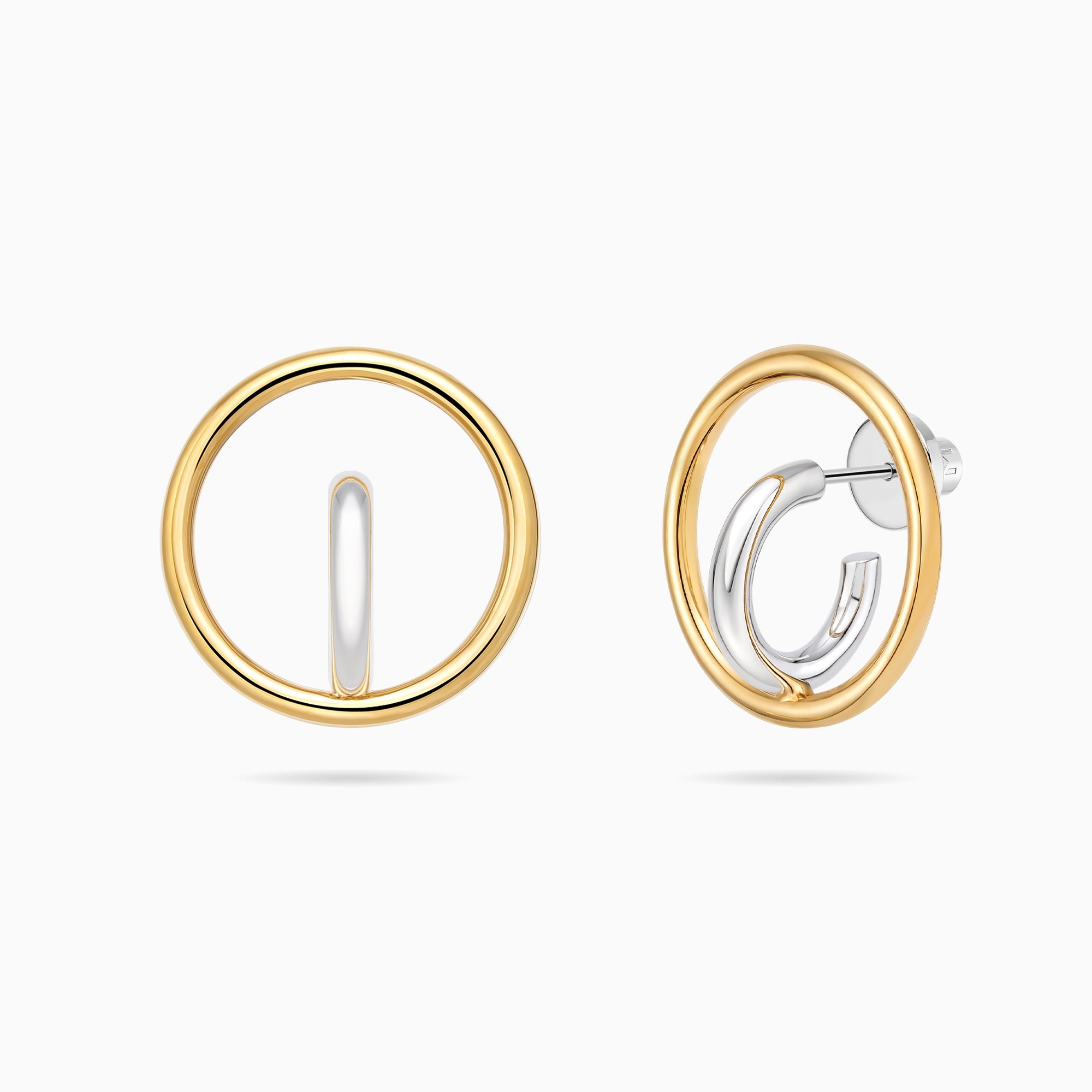 Gold and Silver Hoop and Huggie Earrings