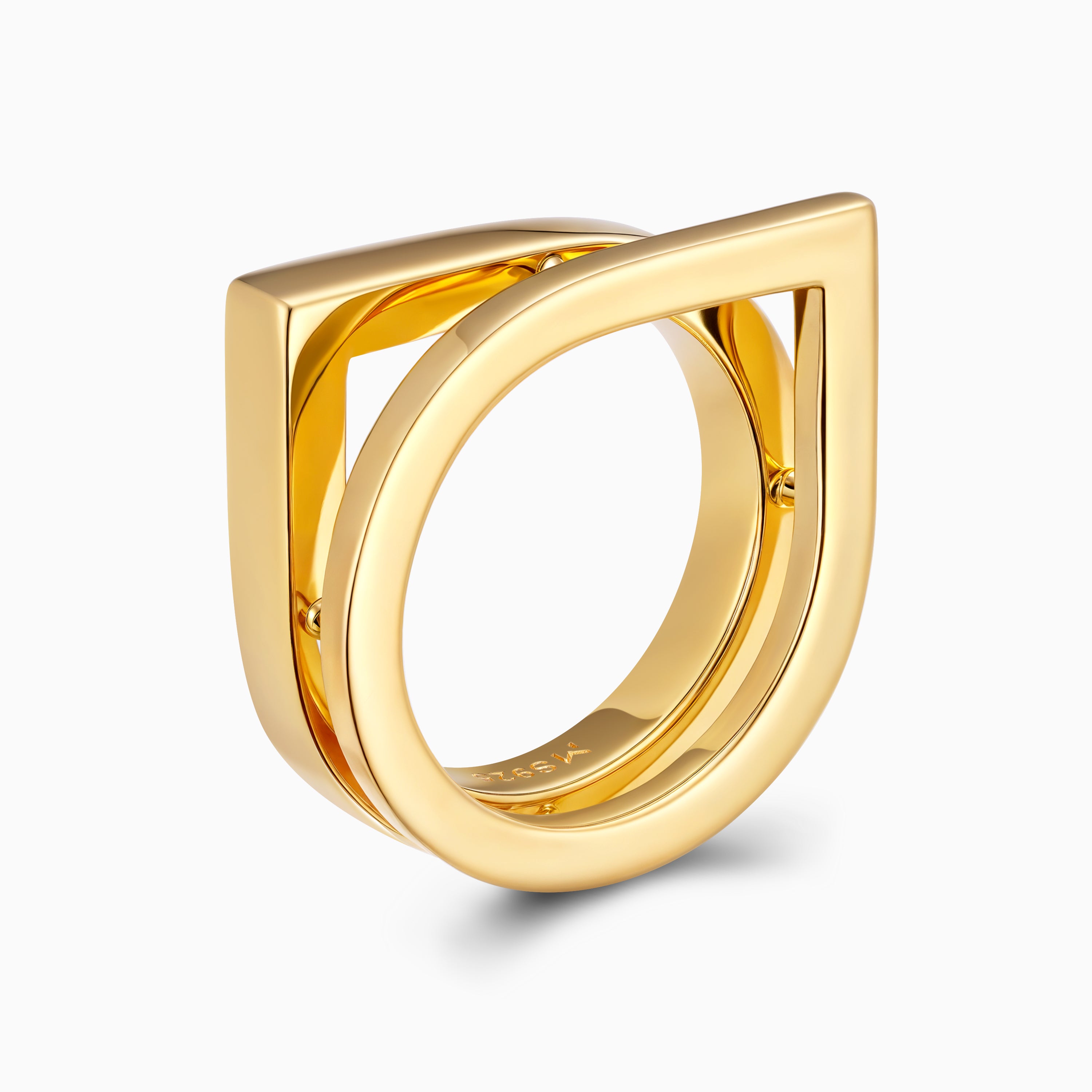 Offset Double Waterdrop Ring