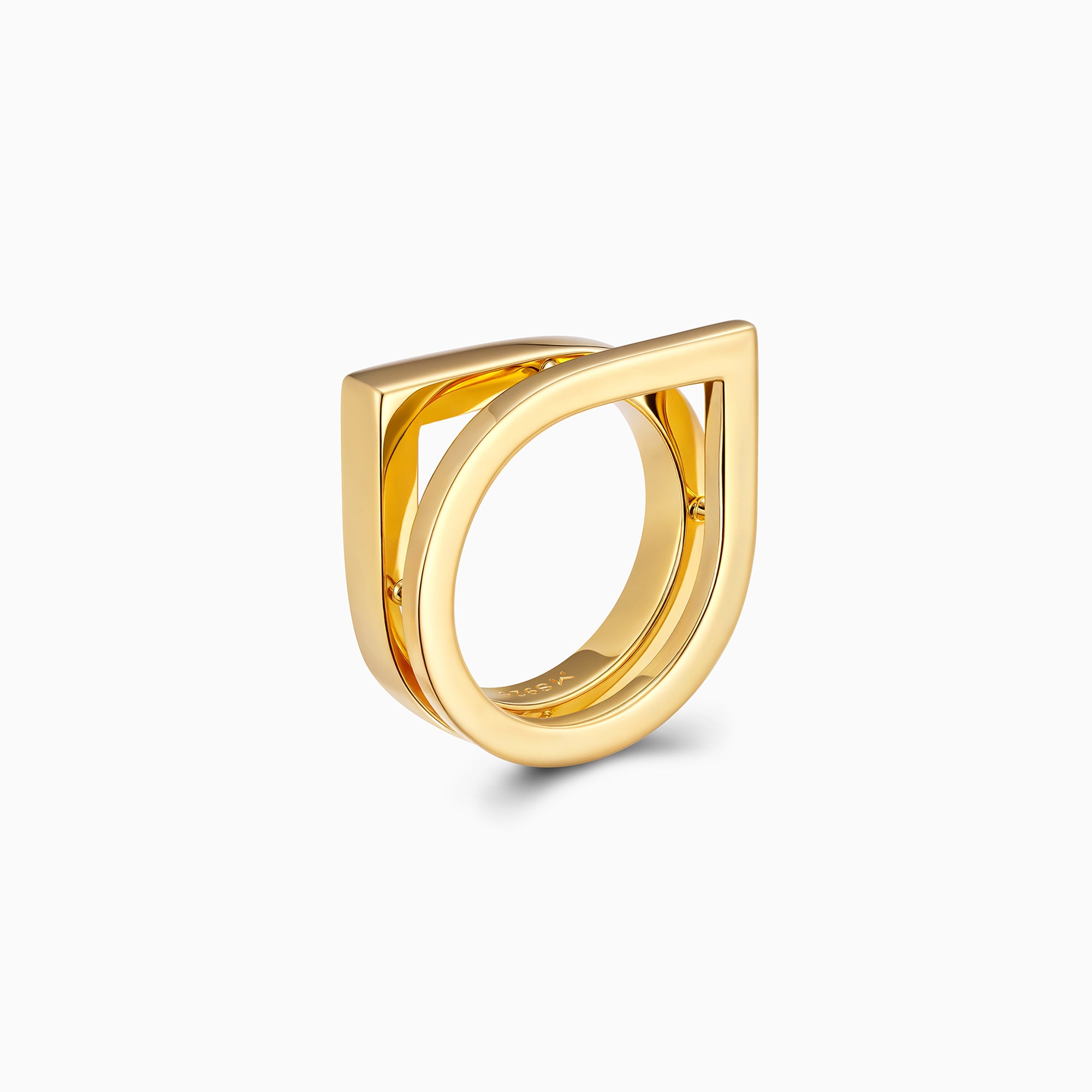 Offset Double Waterdrop Ring