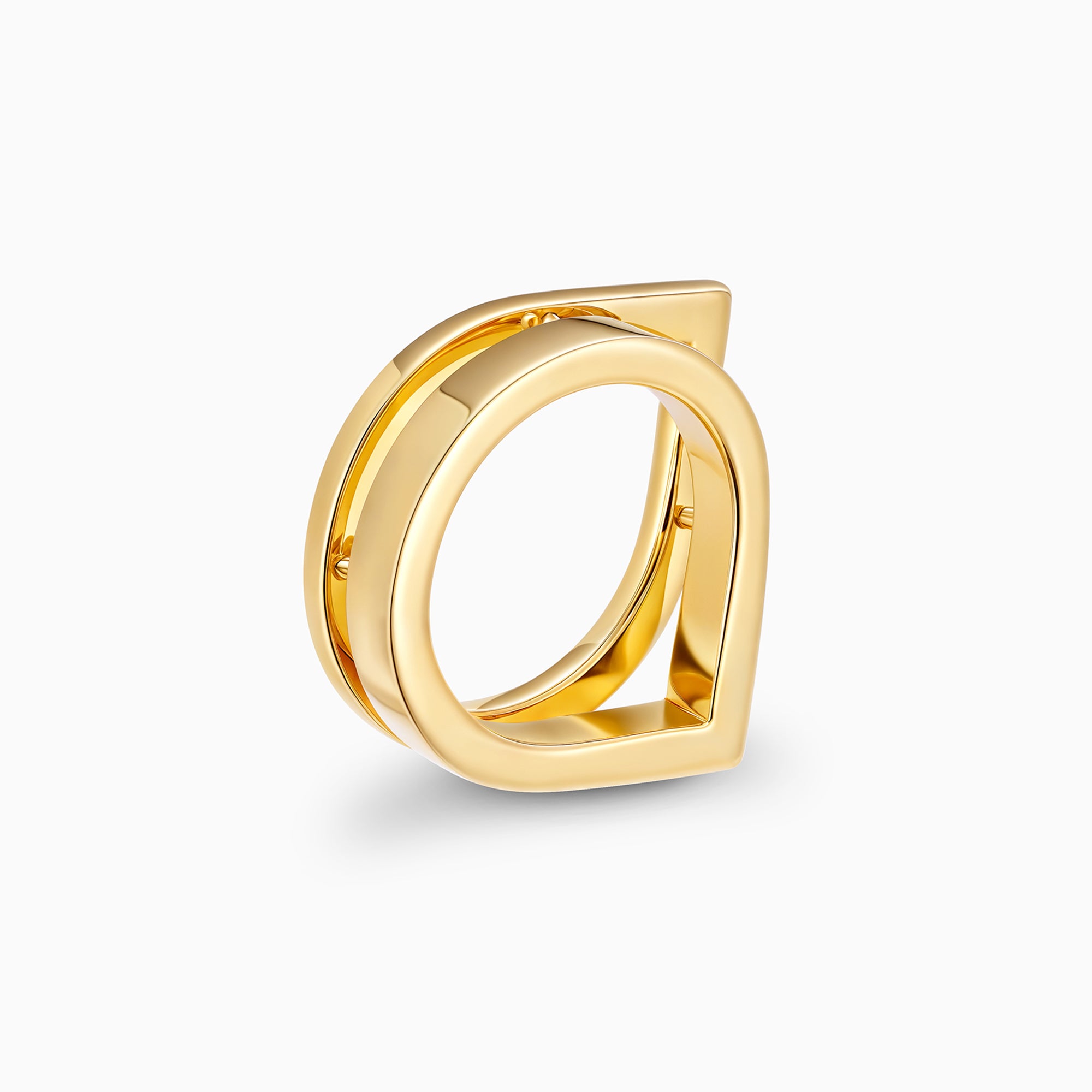 Offset Double Waterdrop Ring