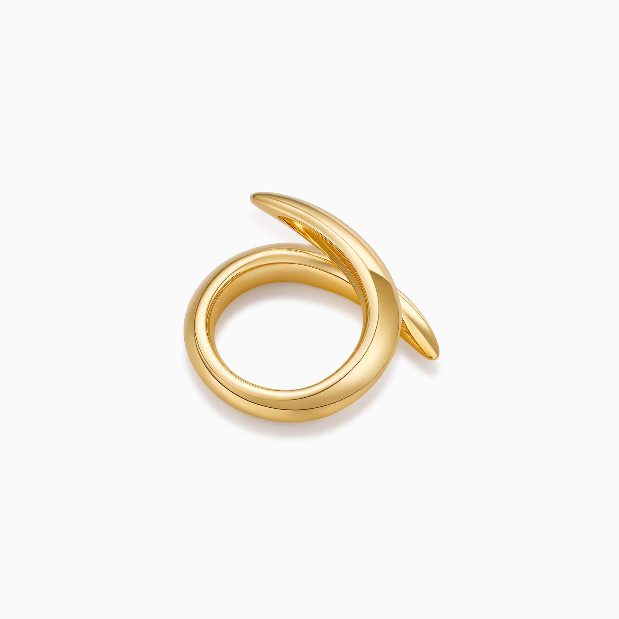 Chunky Crossing Pointed Ring
