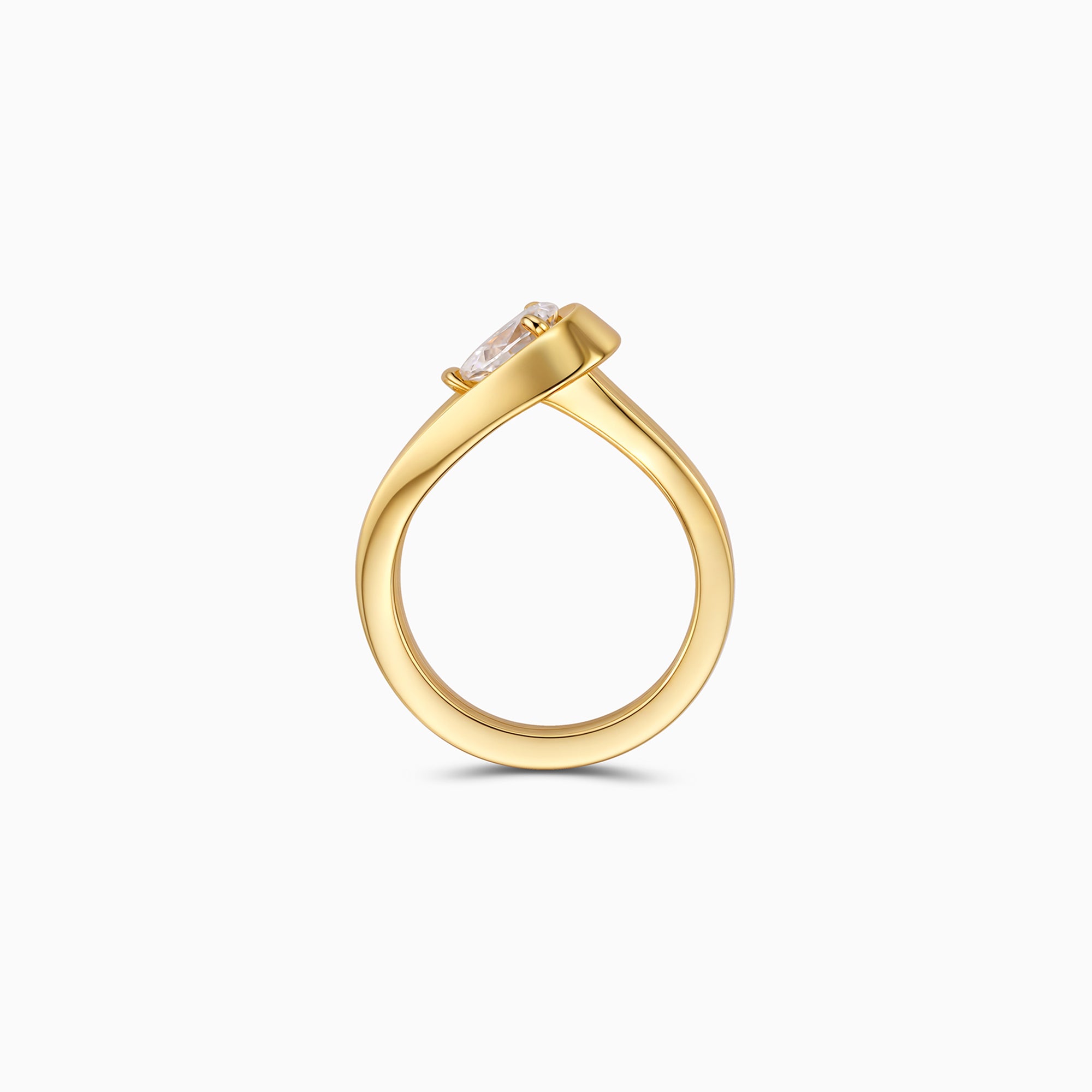 Waterdrop Solitaire Moissanite Ring