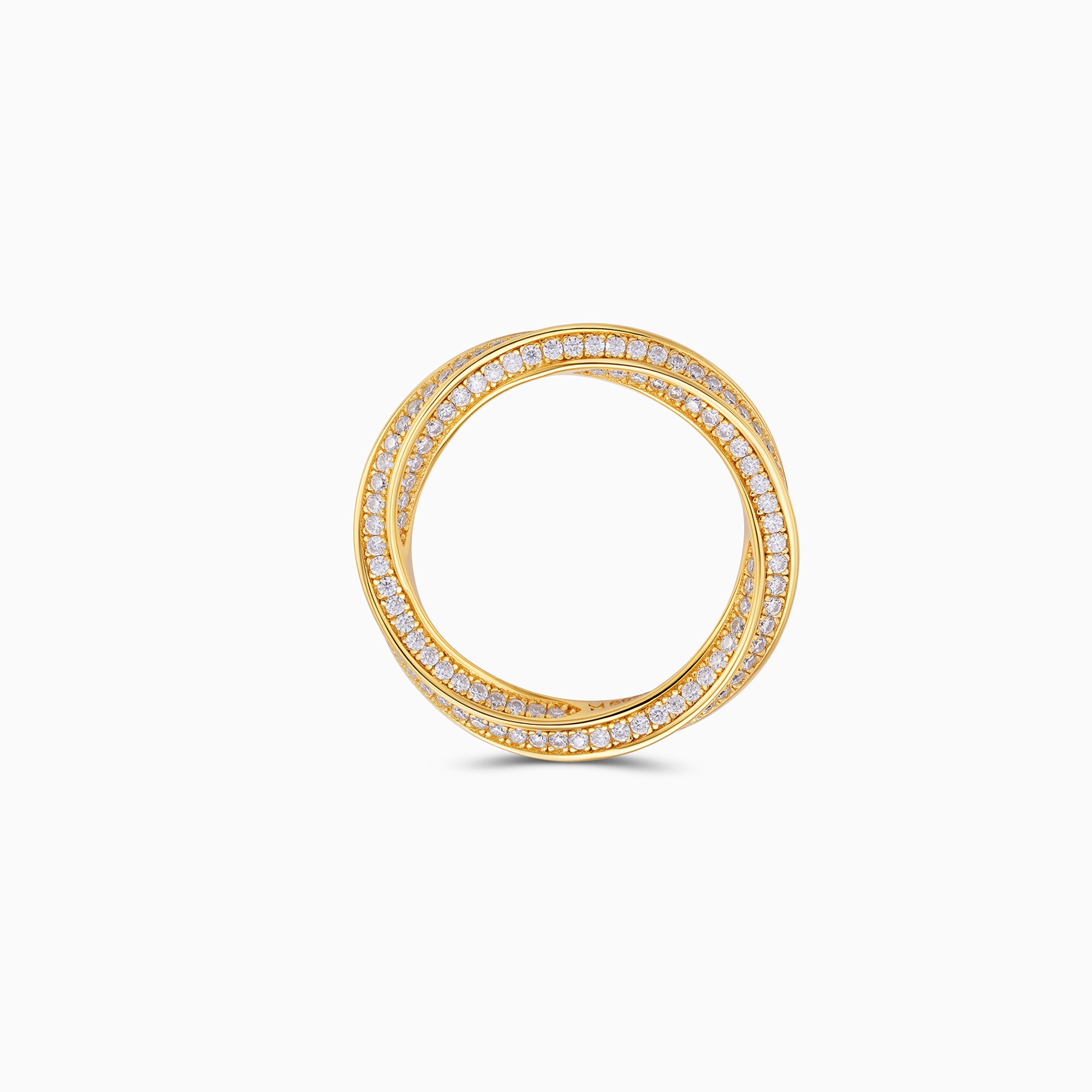 Infinity Twist Pave Ring