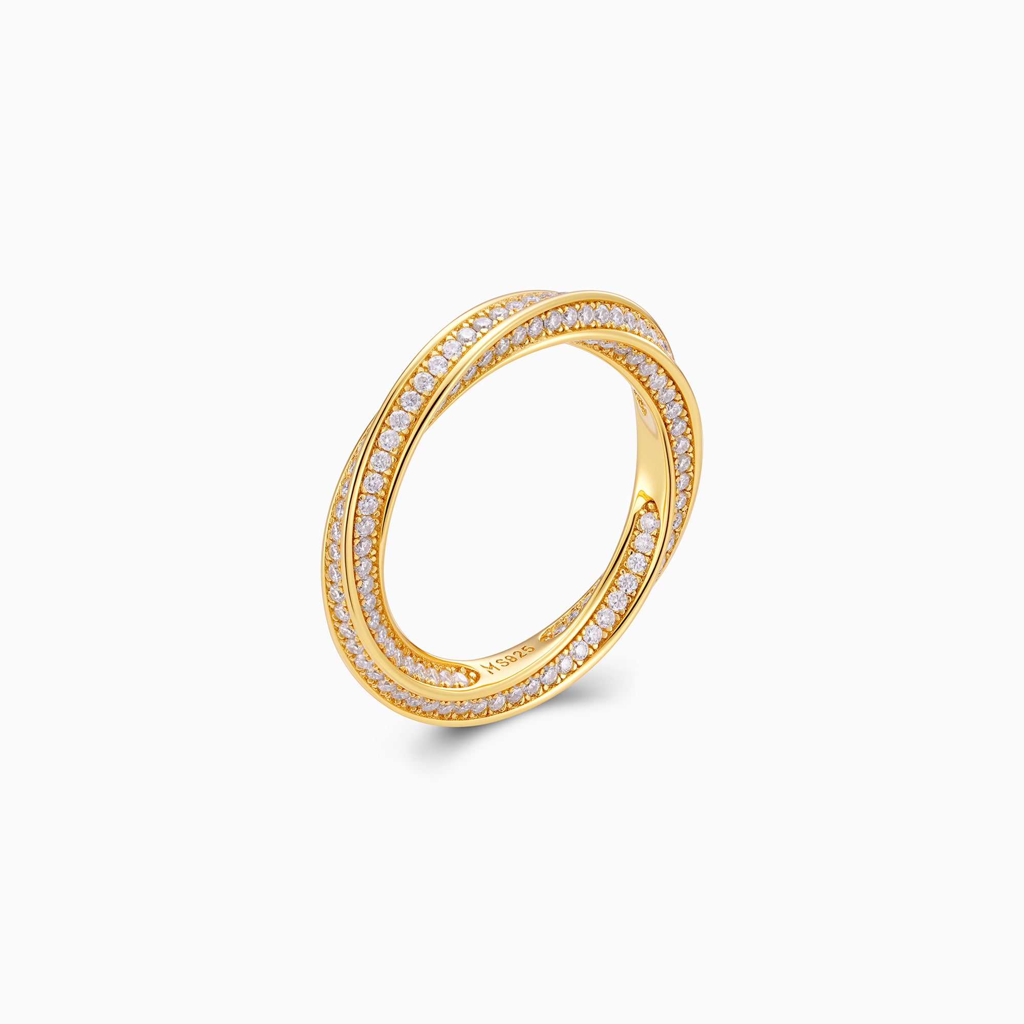 Infinity Twist Pave Ring