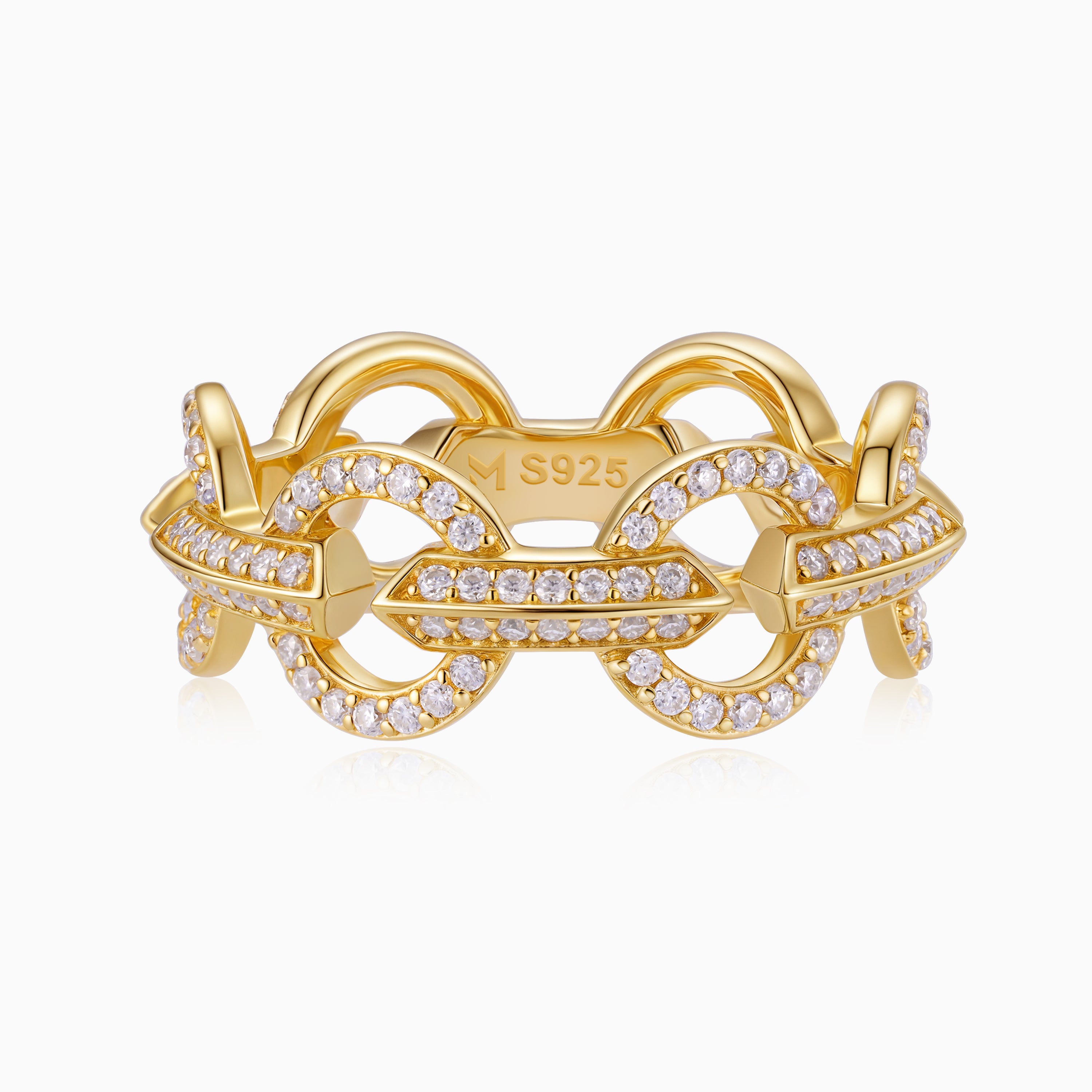 Circle Link Pave Ring