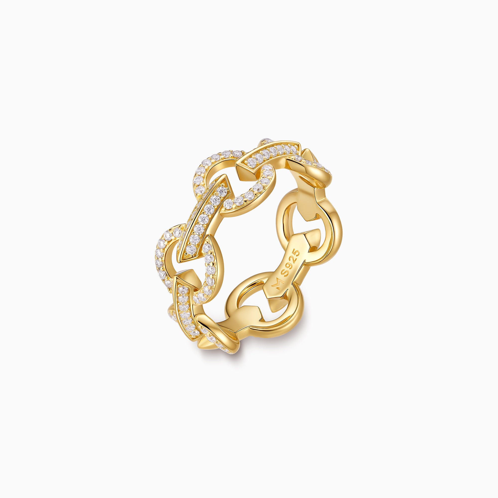 Circle Link Pave Ring