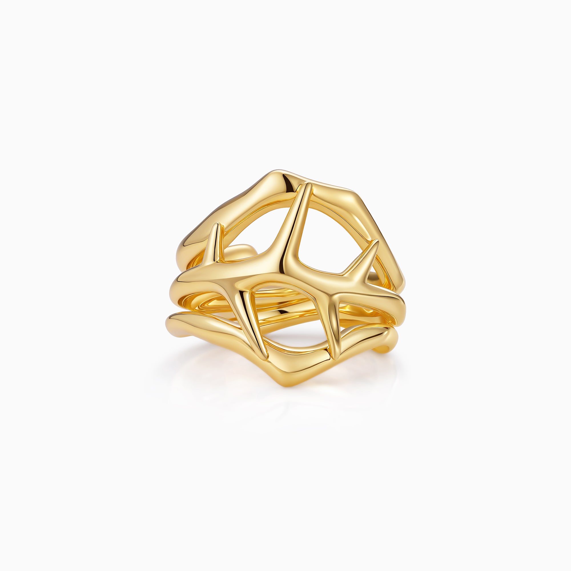 Thorny Angular Band Ring