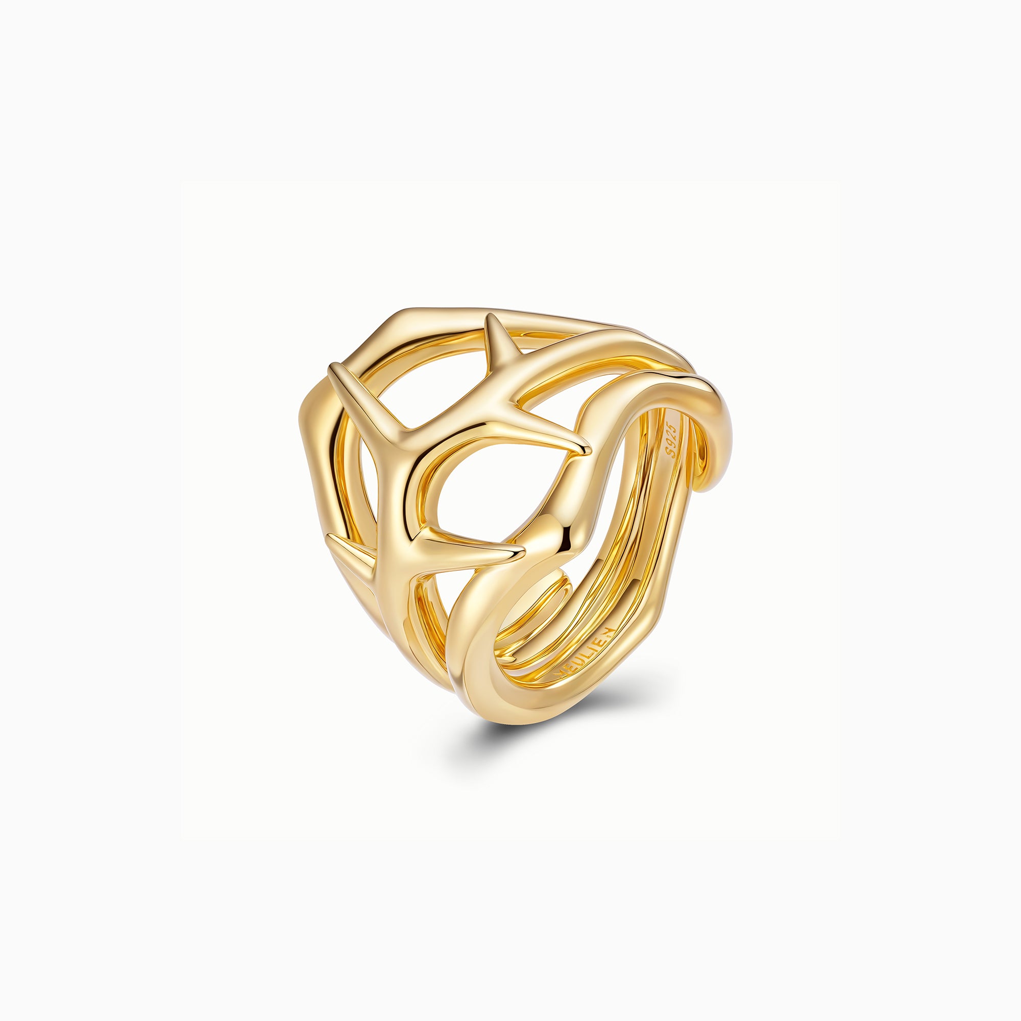 Thorny Angular Band Ring