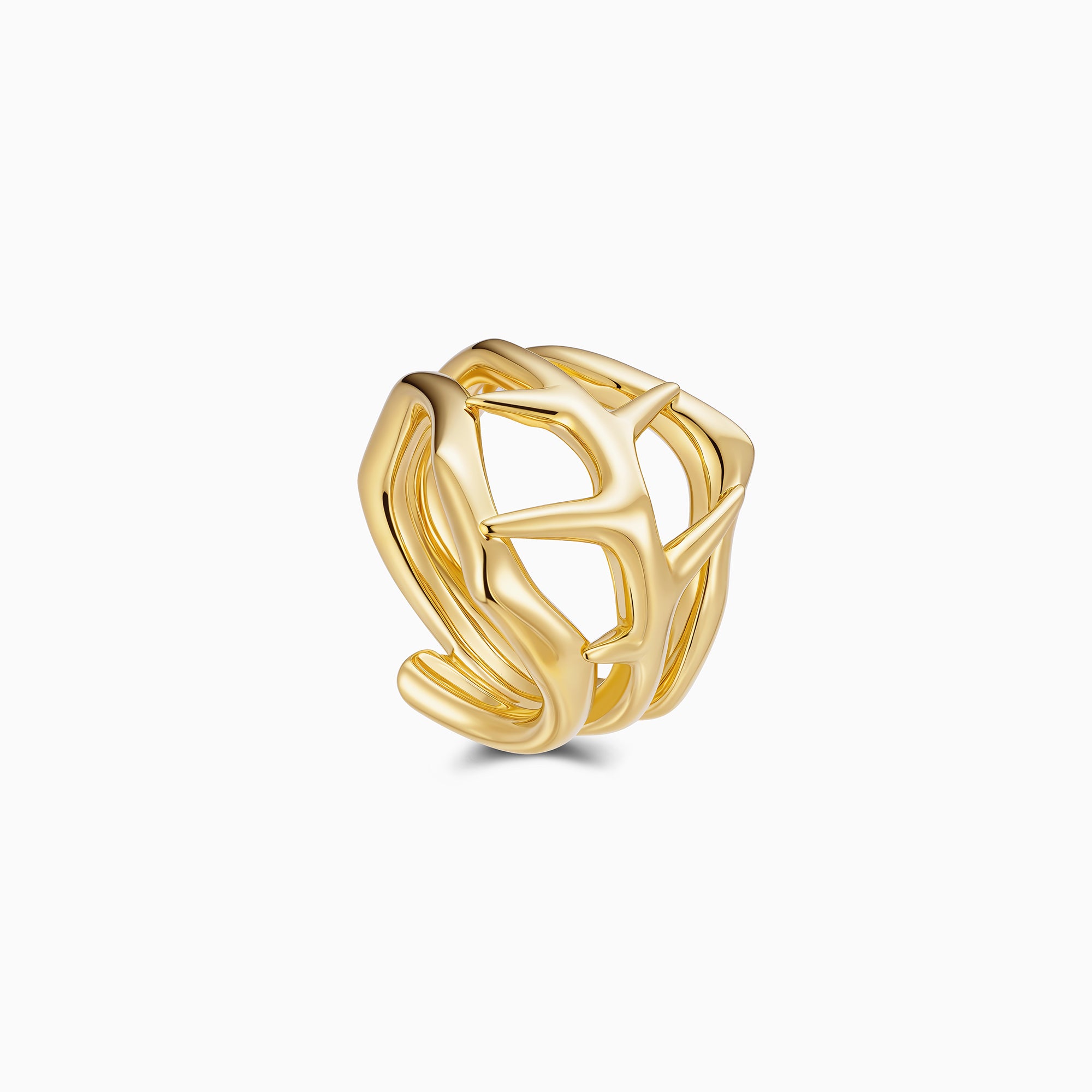 Thorny Angular Band Ring