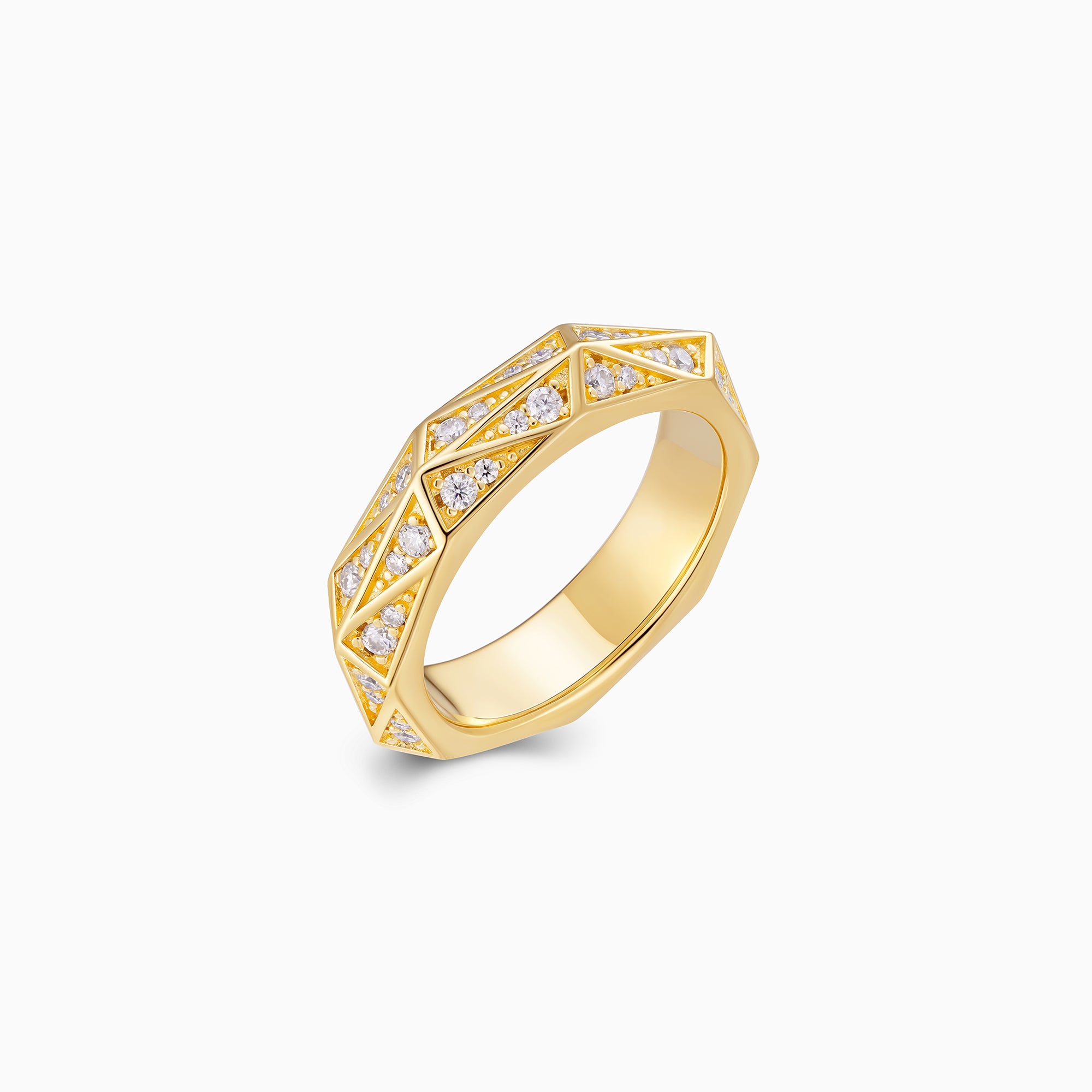 Faceted Pattern Ring