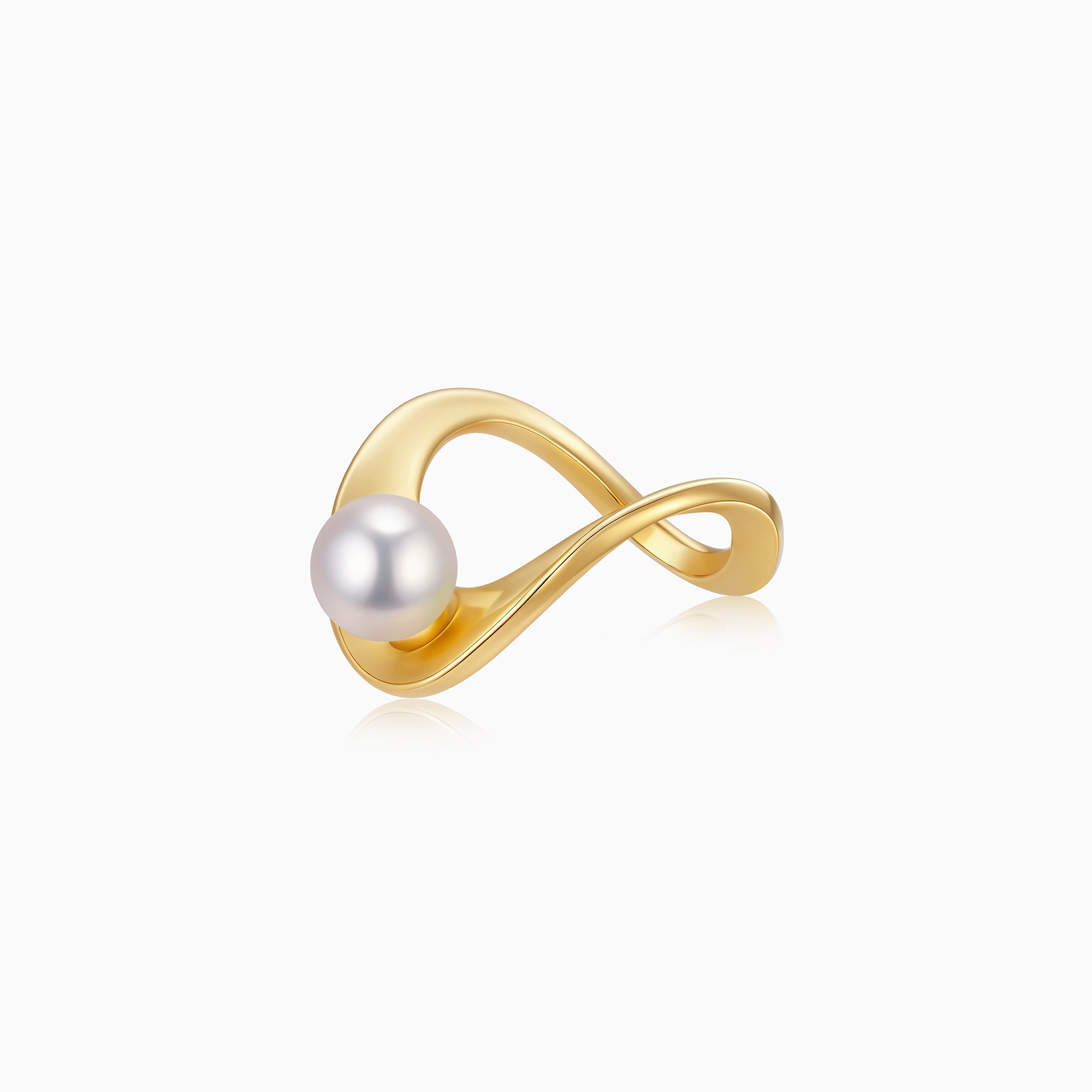 Wave Pearl Ring