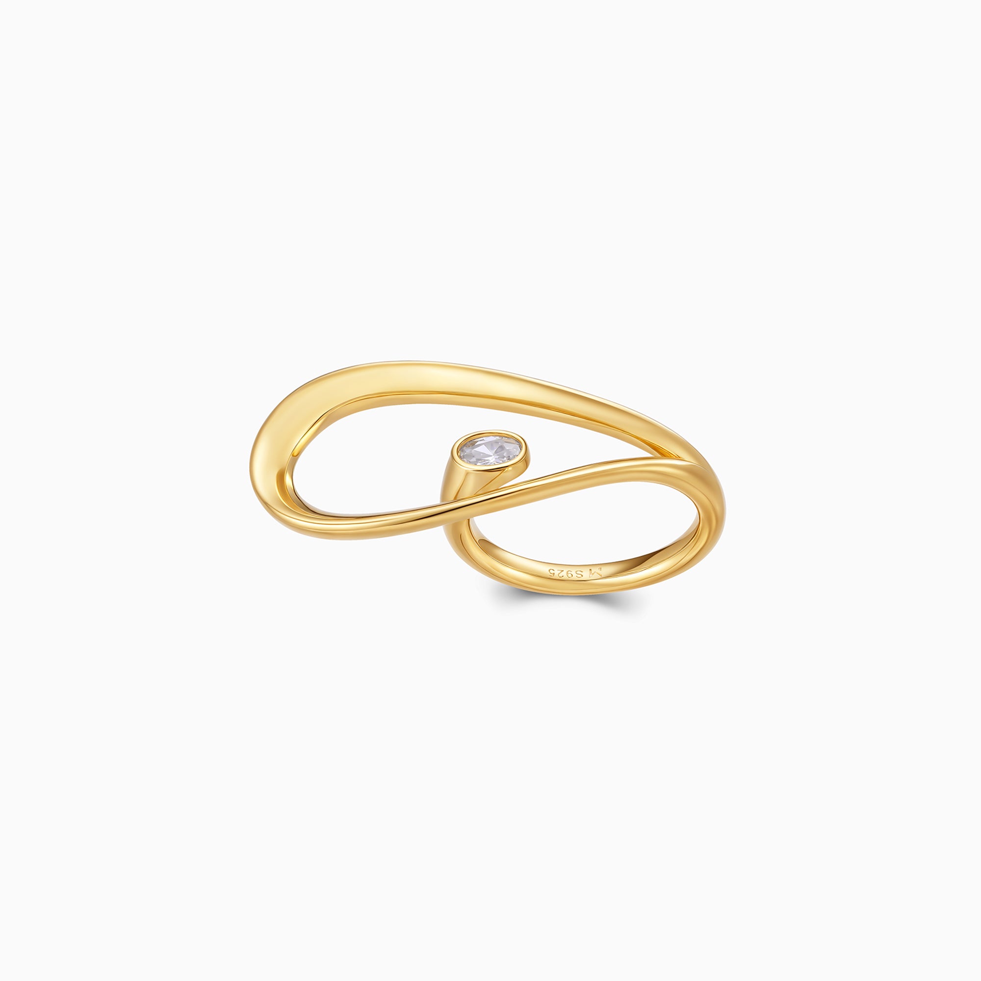 Long Waterdrop Solitaire Ring