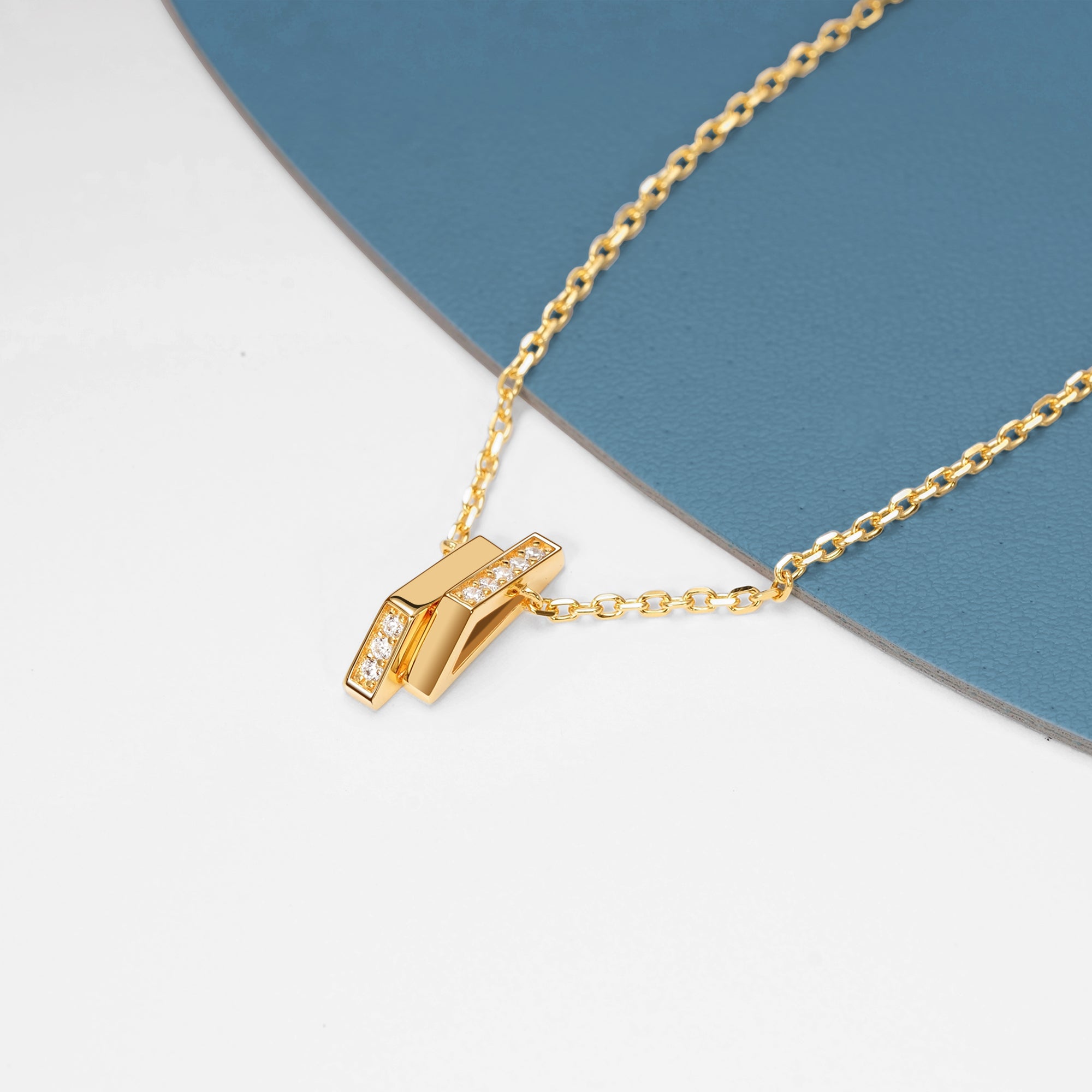 Double Mini Triangle Necklace