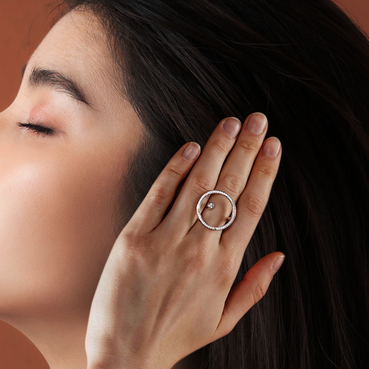 Large Open Circle Ring