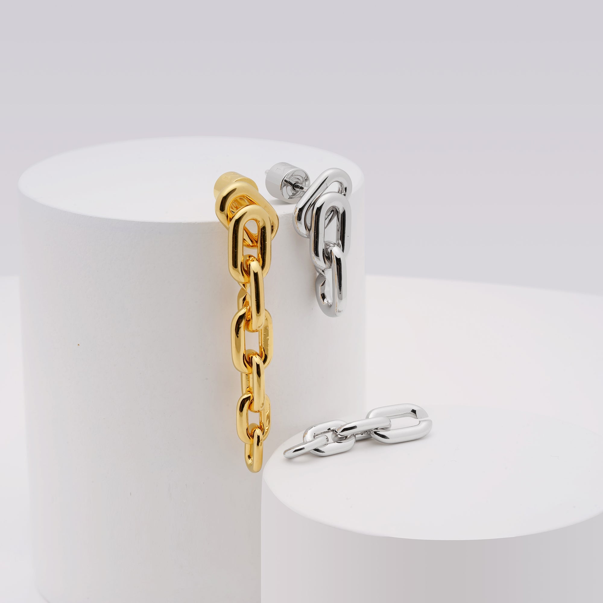 Long or Short Convertible Link Chain Earrings