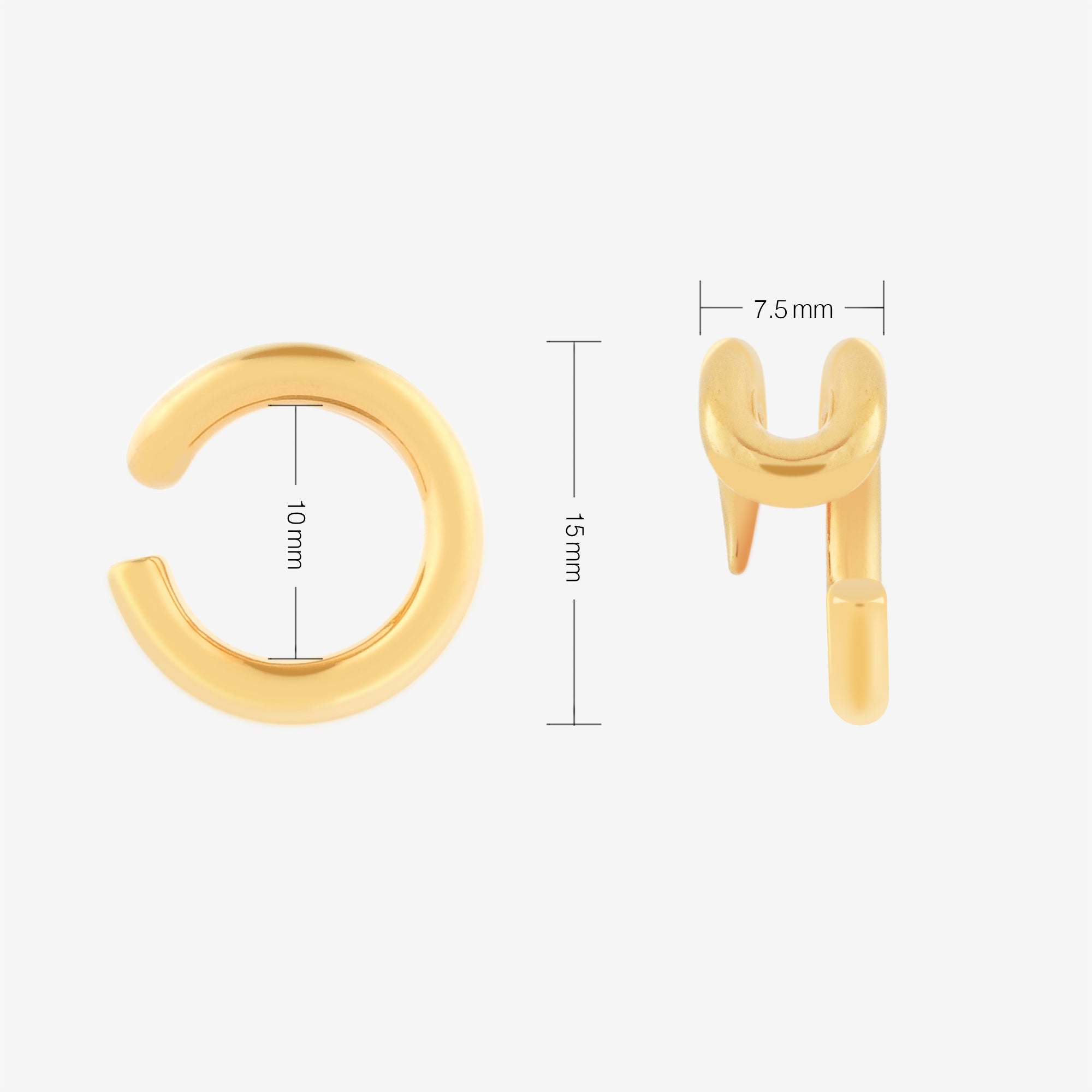 Pointed Double Band Ear Cuff