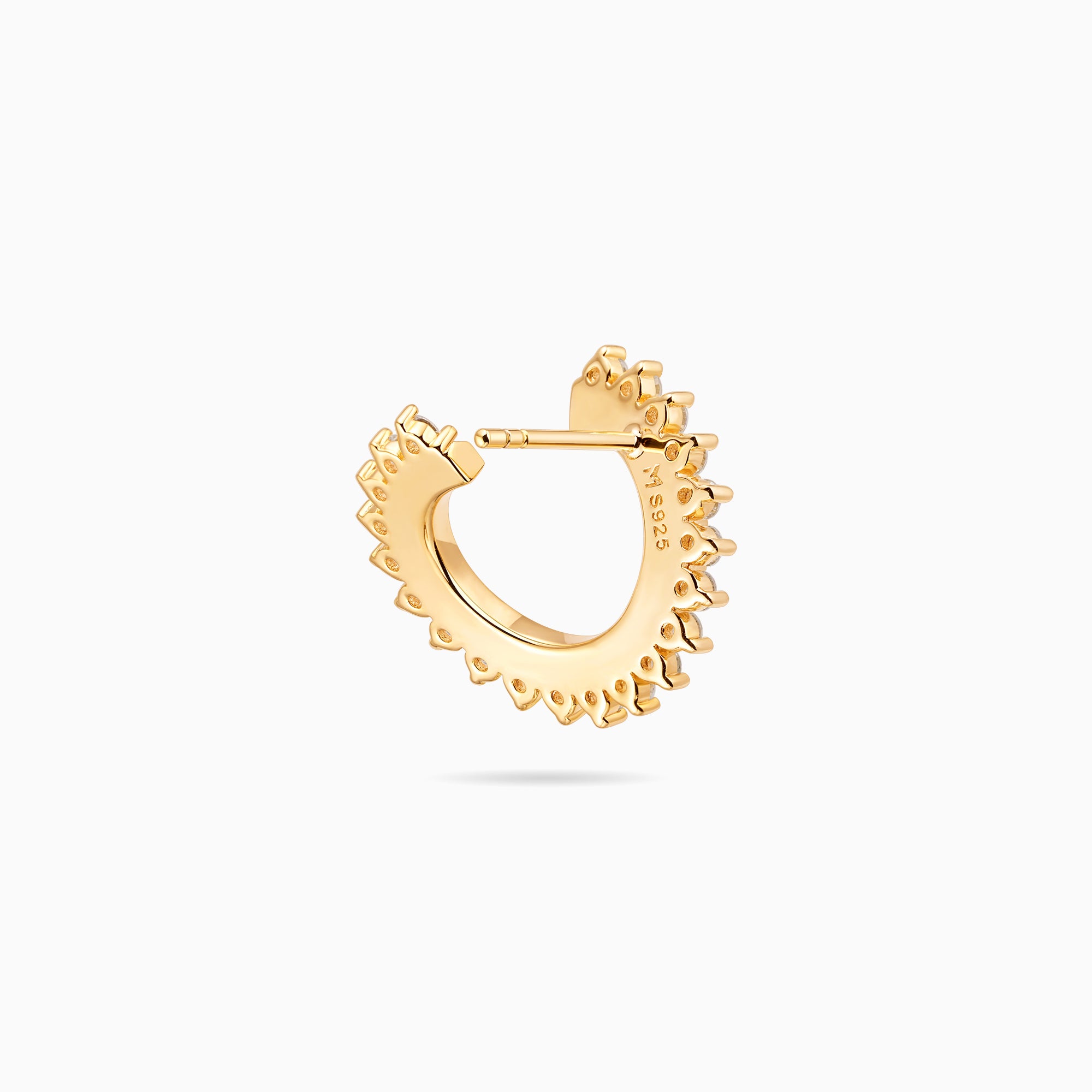 Prong Set Open Twist Hoop Earrings