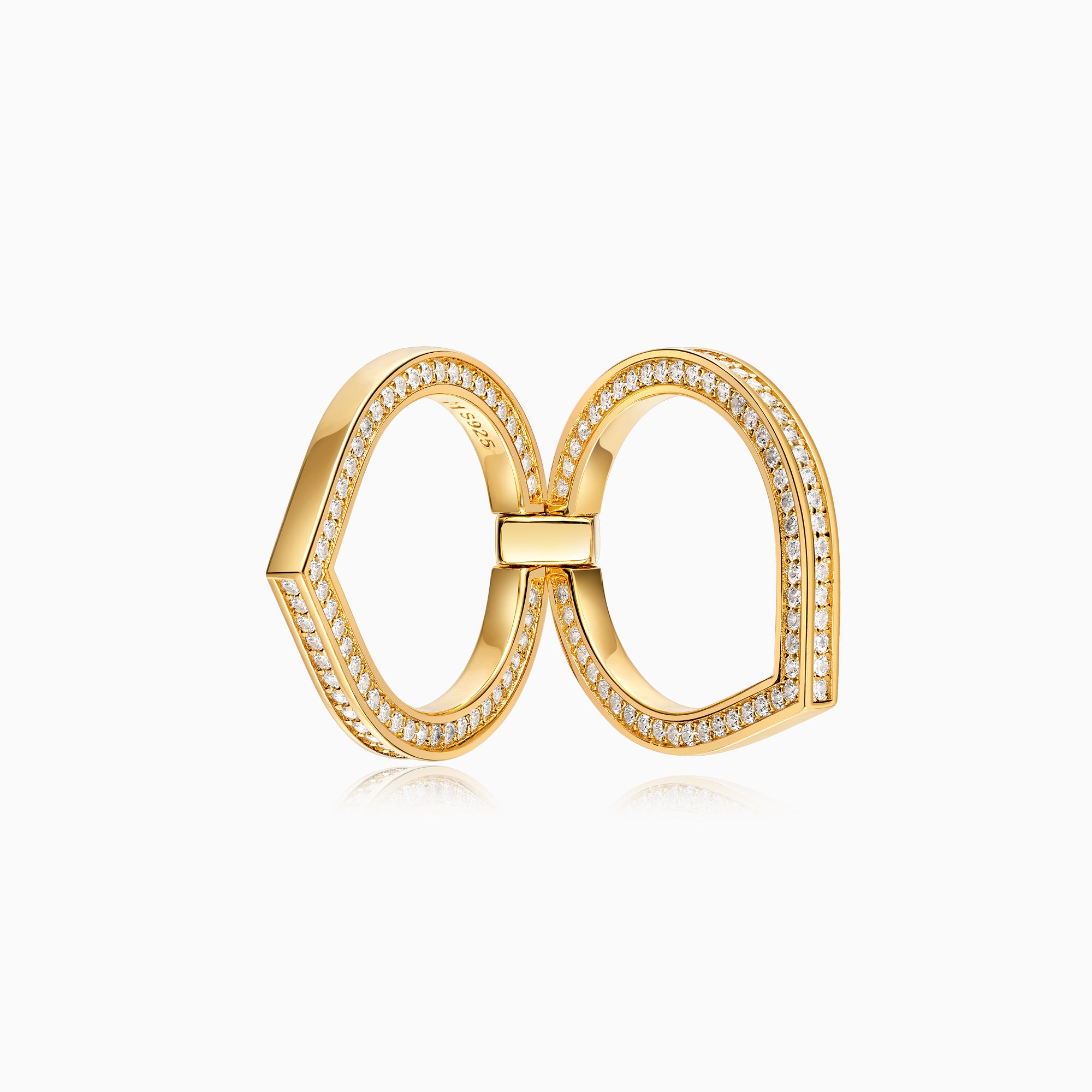 Reversible Double Waterdrop Ring