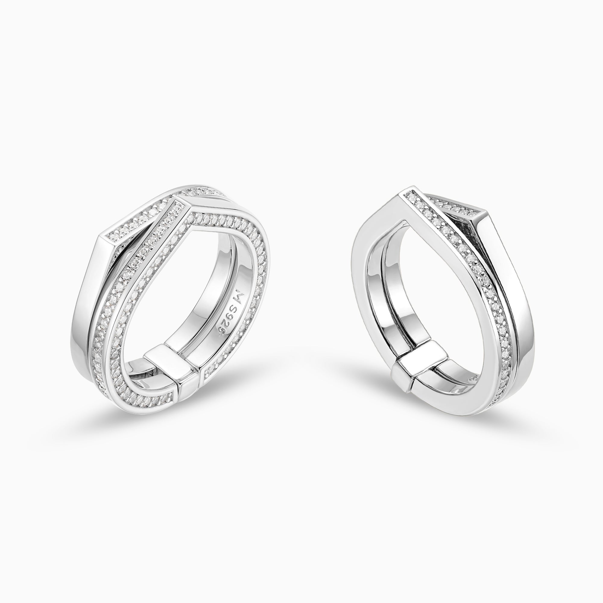 Reversible Double Waterdrop Ring