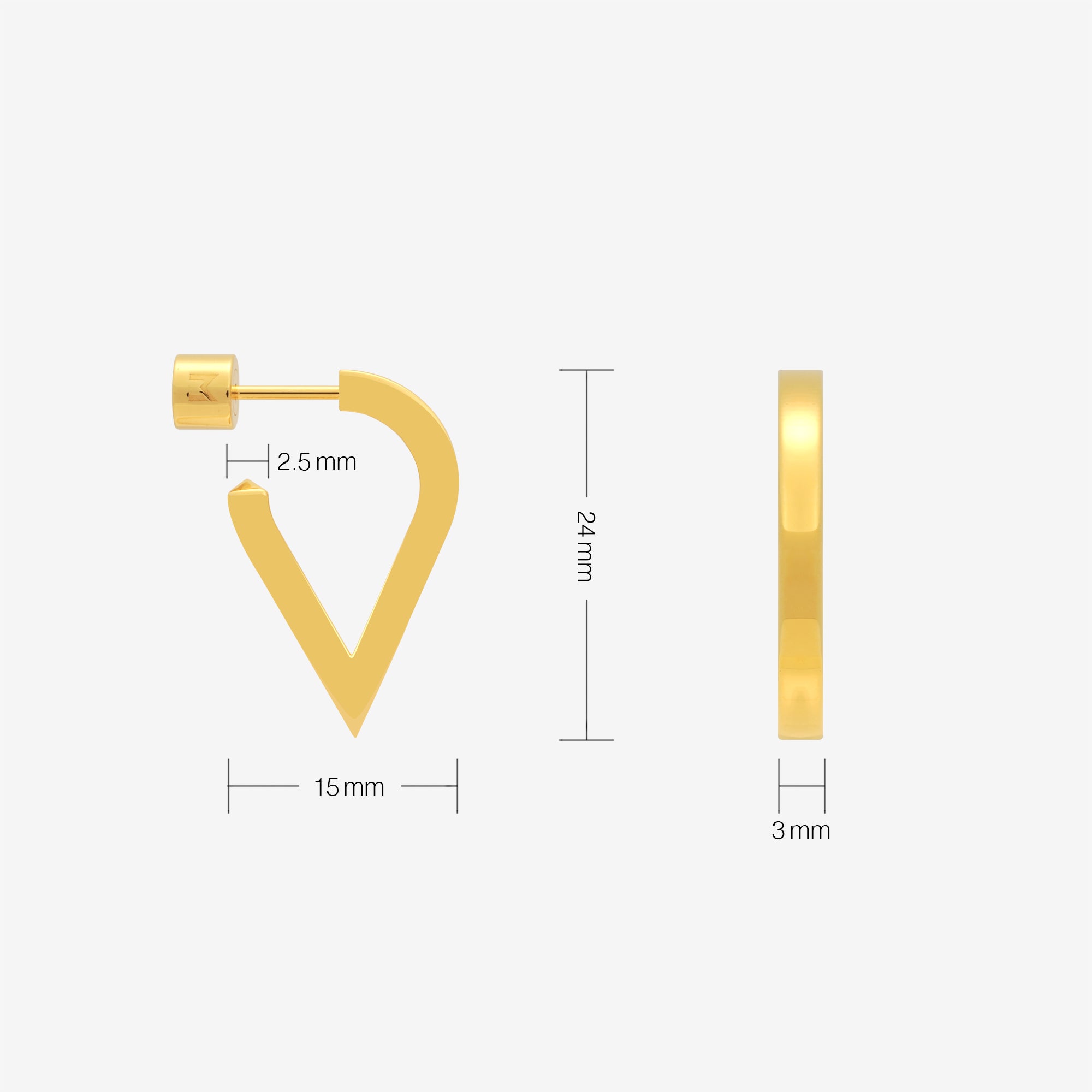 Stylized Waterdrop Drop Earrings