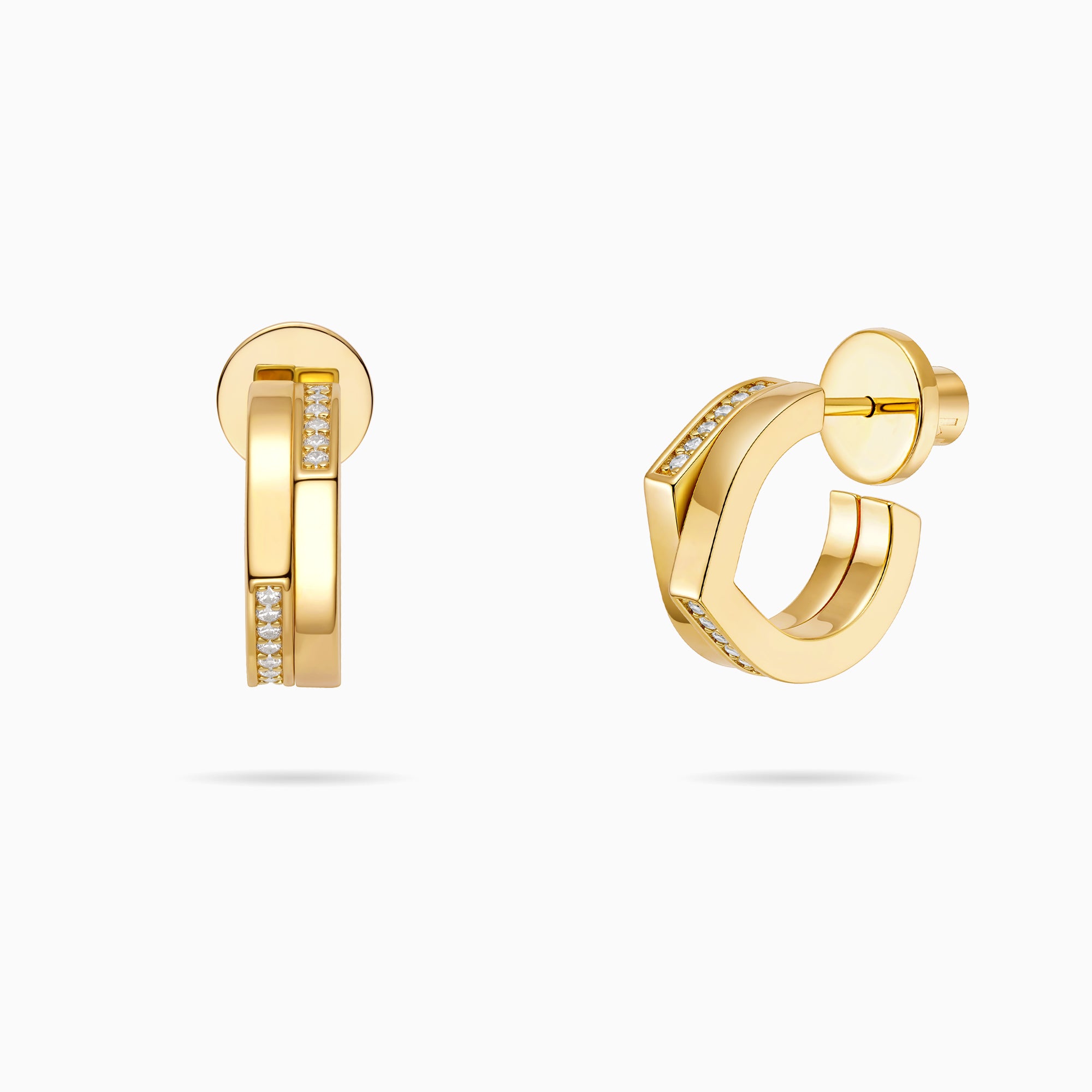 Unaligned Double Waterdrop Earrings