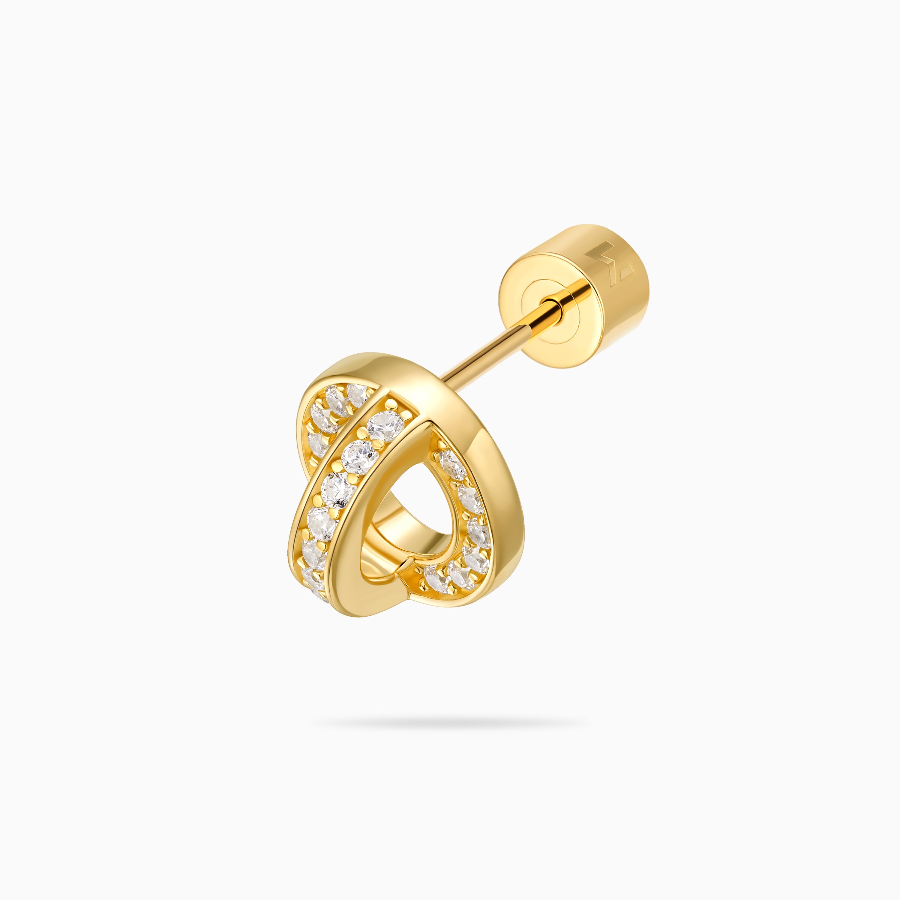 Circle and Arc Stud Earrings