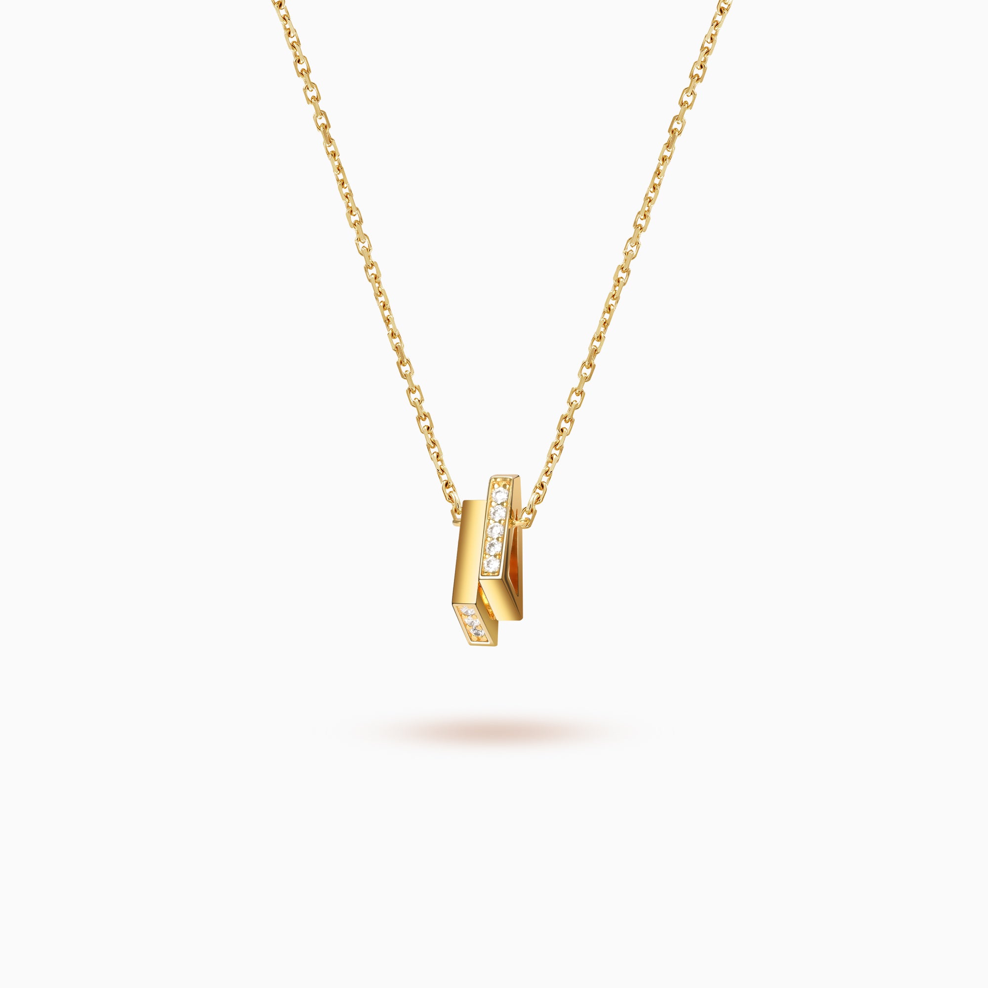 Double Mini Triangle Necklace