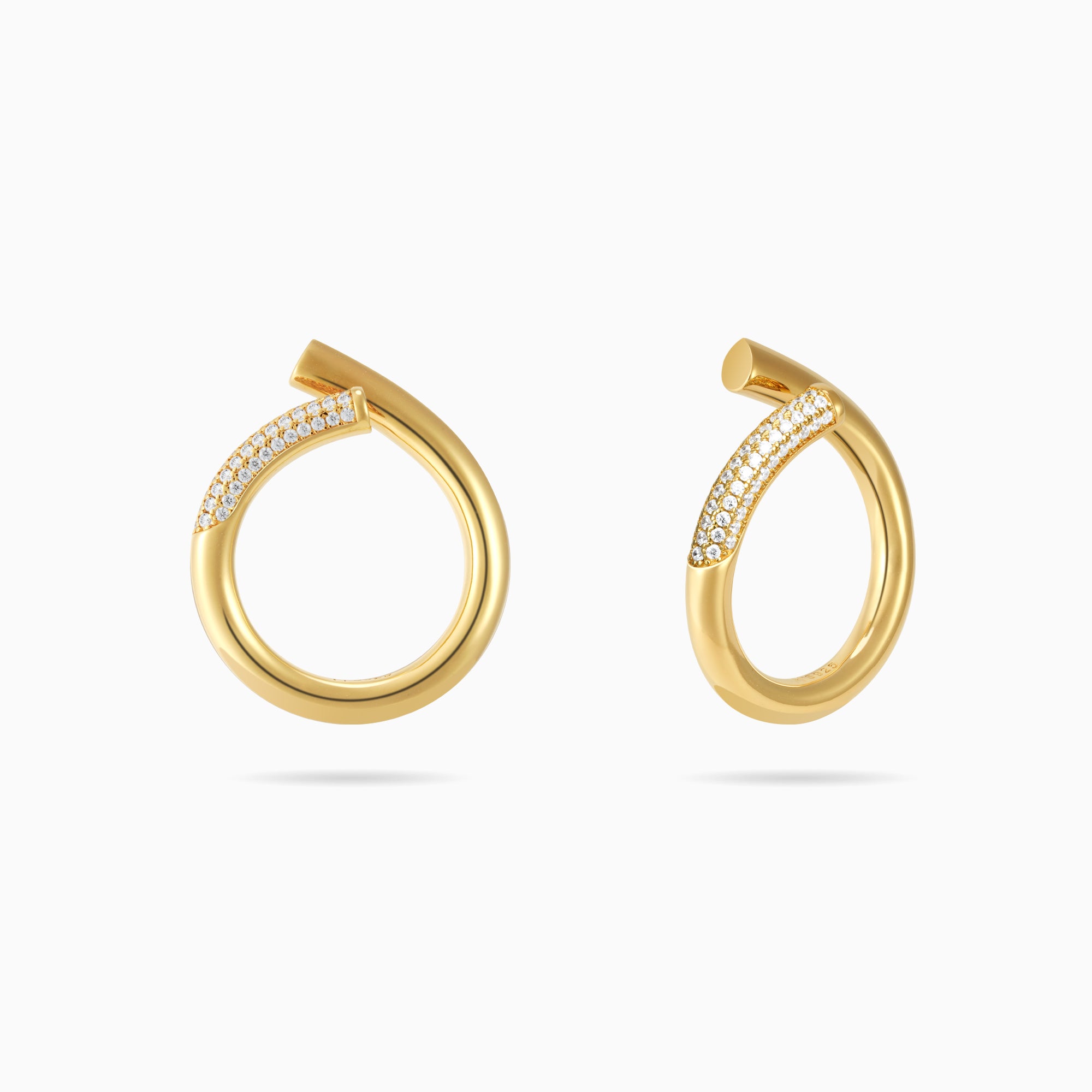 Open Twist Waterdrop Ring