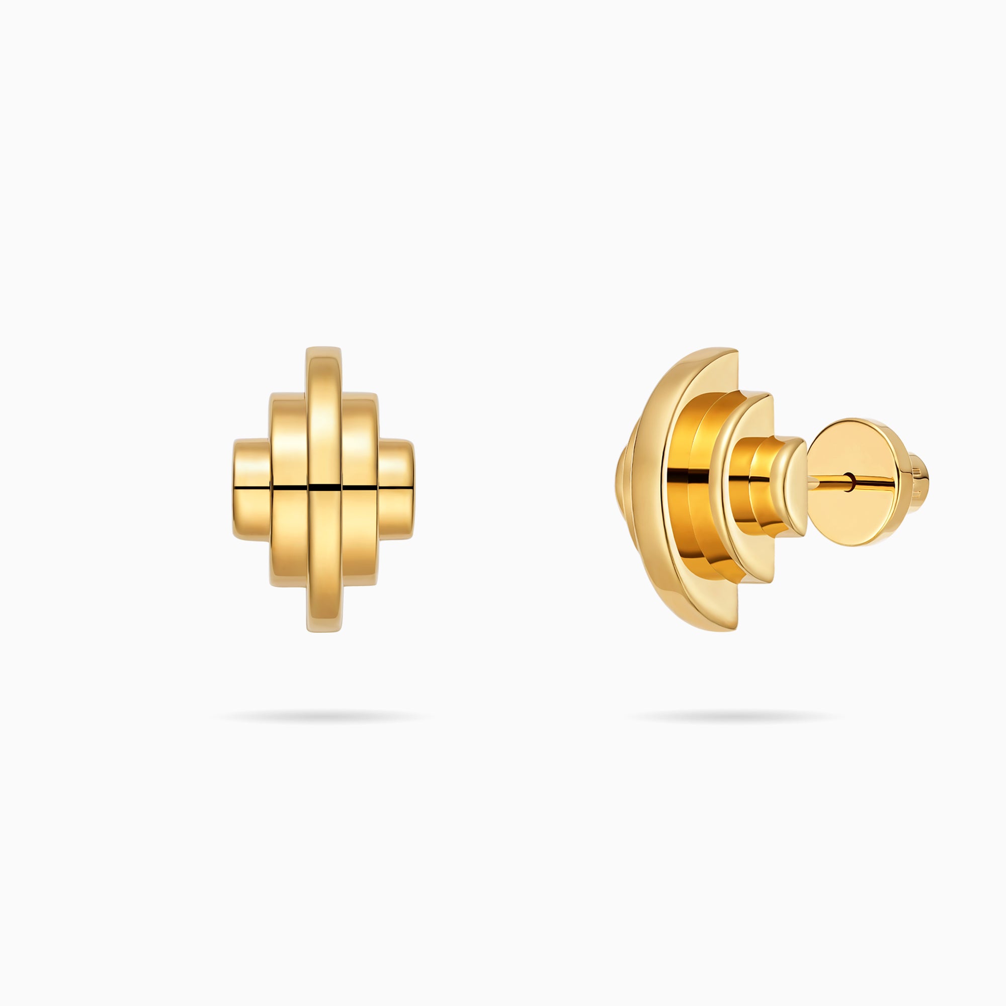 Multi Semicircle Geometric Stud Earrings