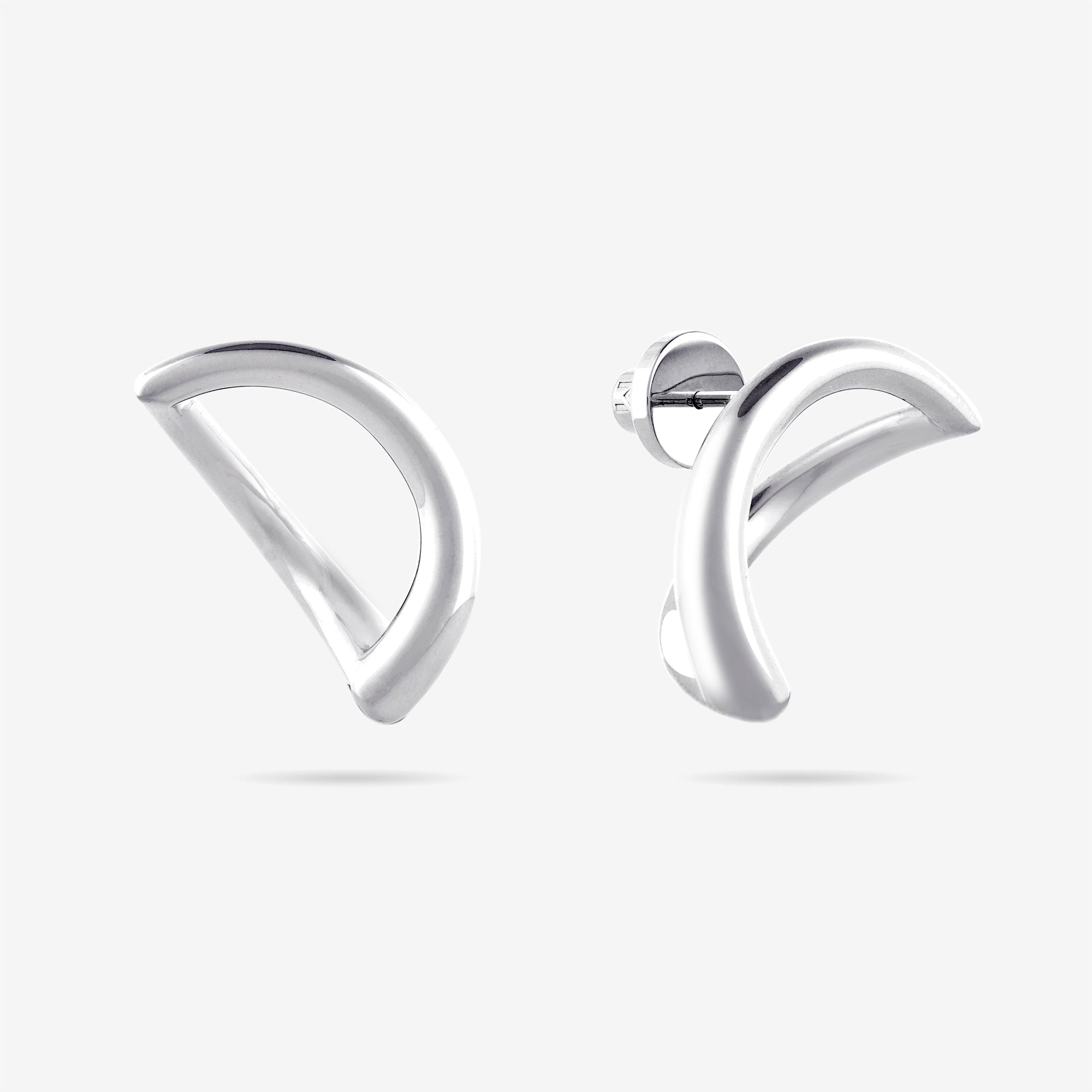 Abstract Crescent Moon Earrings