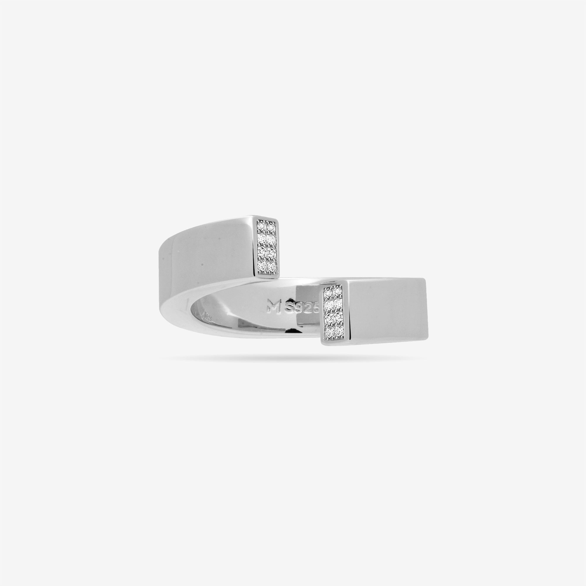 Open Twist Pave Ring