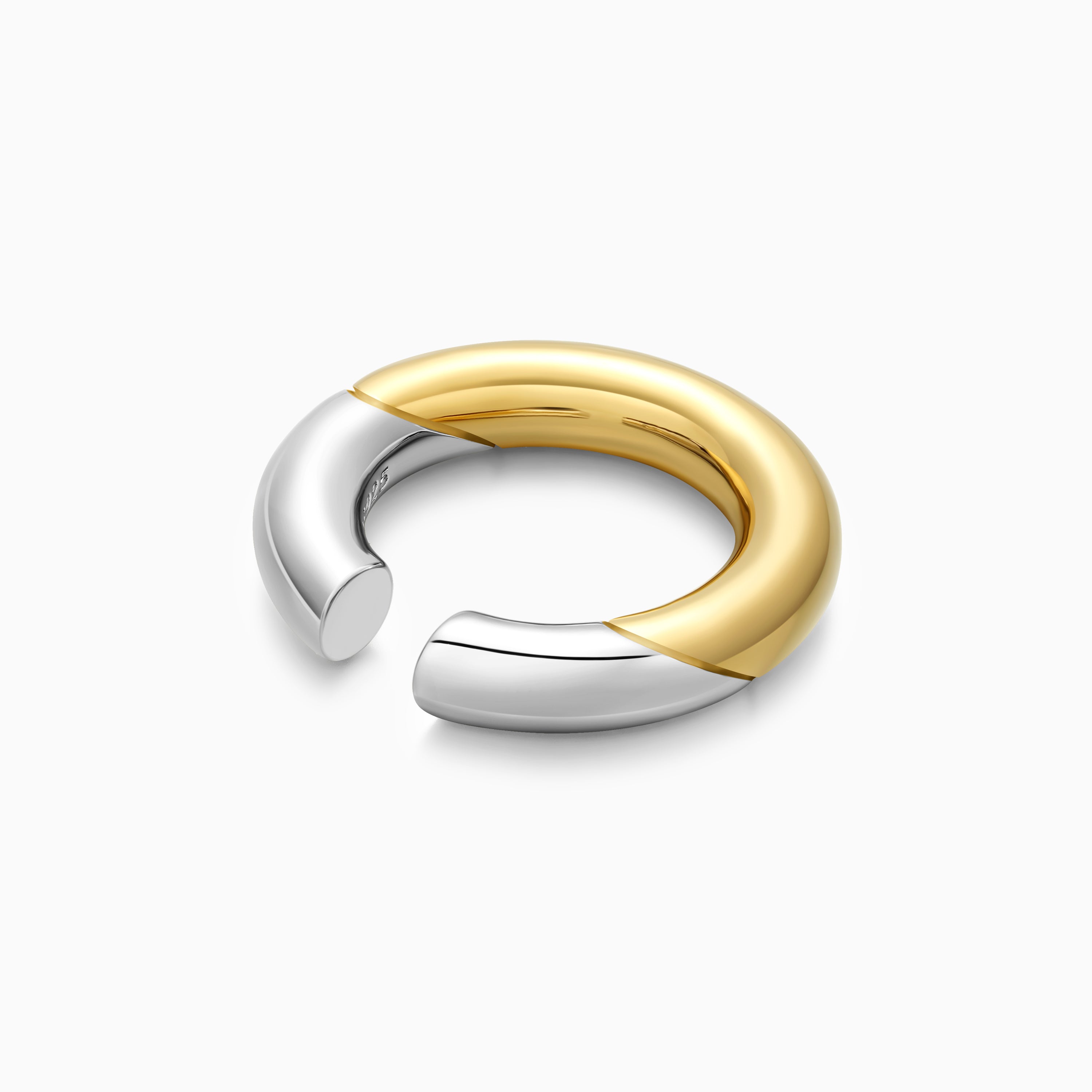 Gold and Silver Bi-Color Ear Cuff