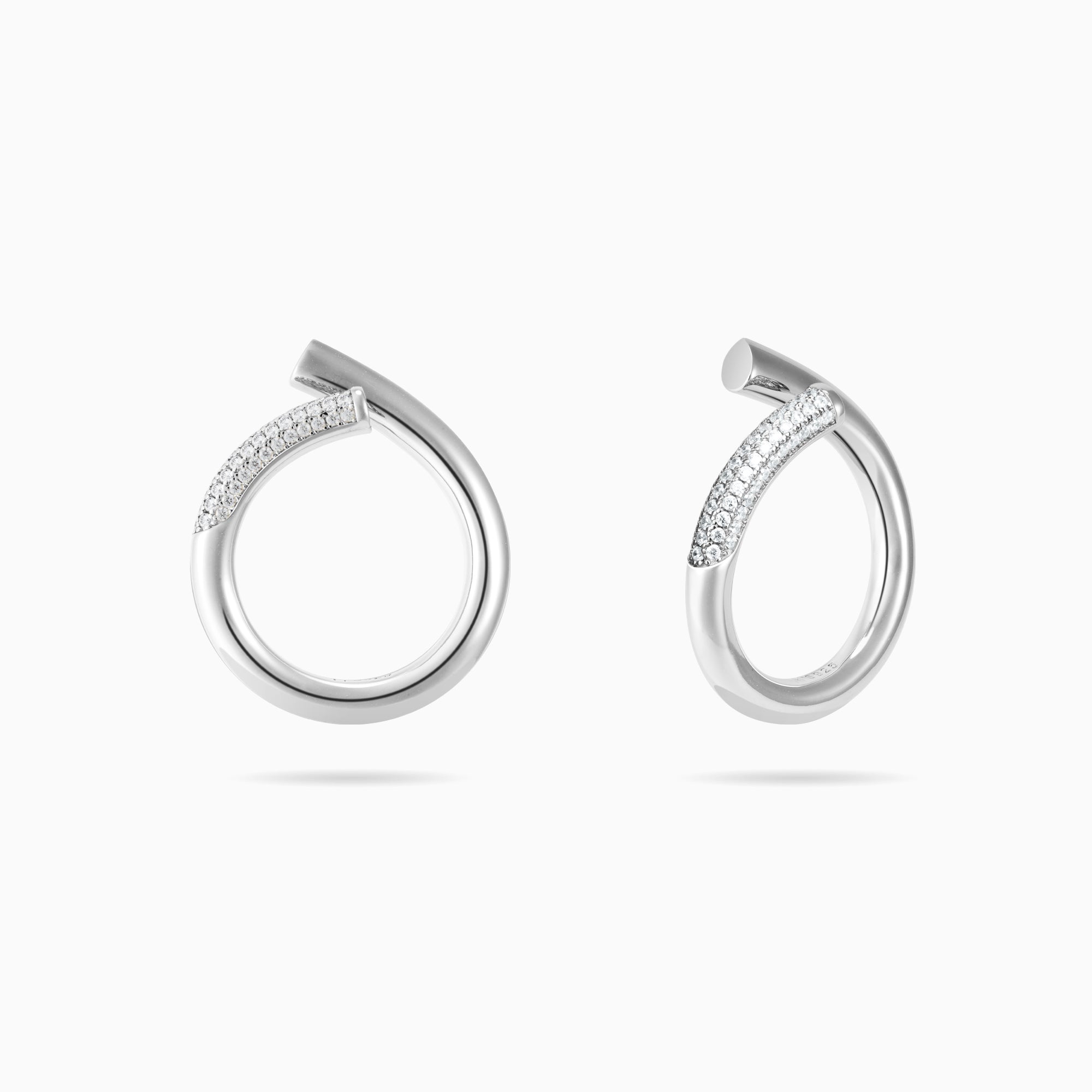Open Twist Waterdrop Ring