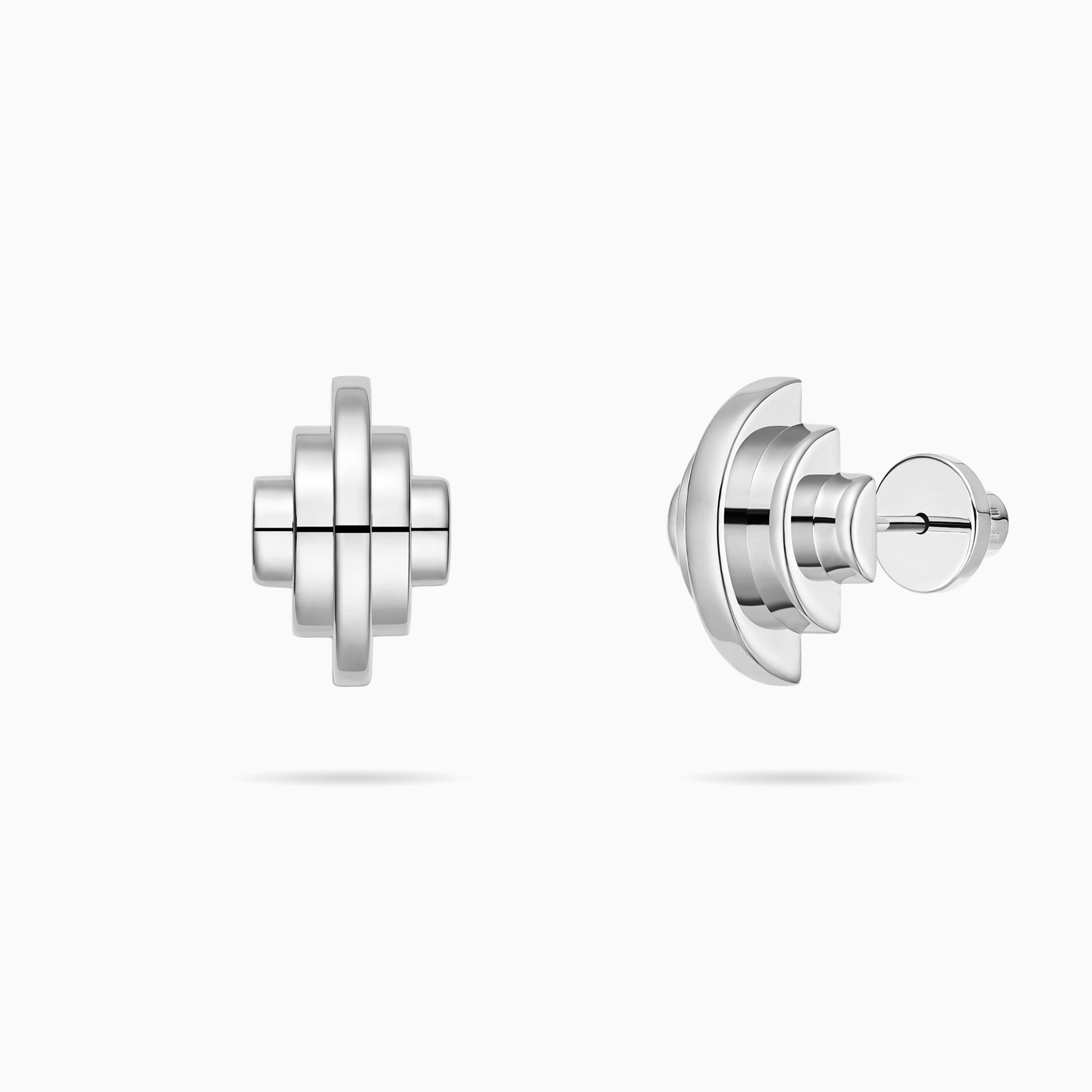 Multi Semicircle Geometric Stud Earrings