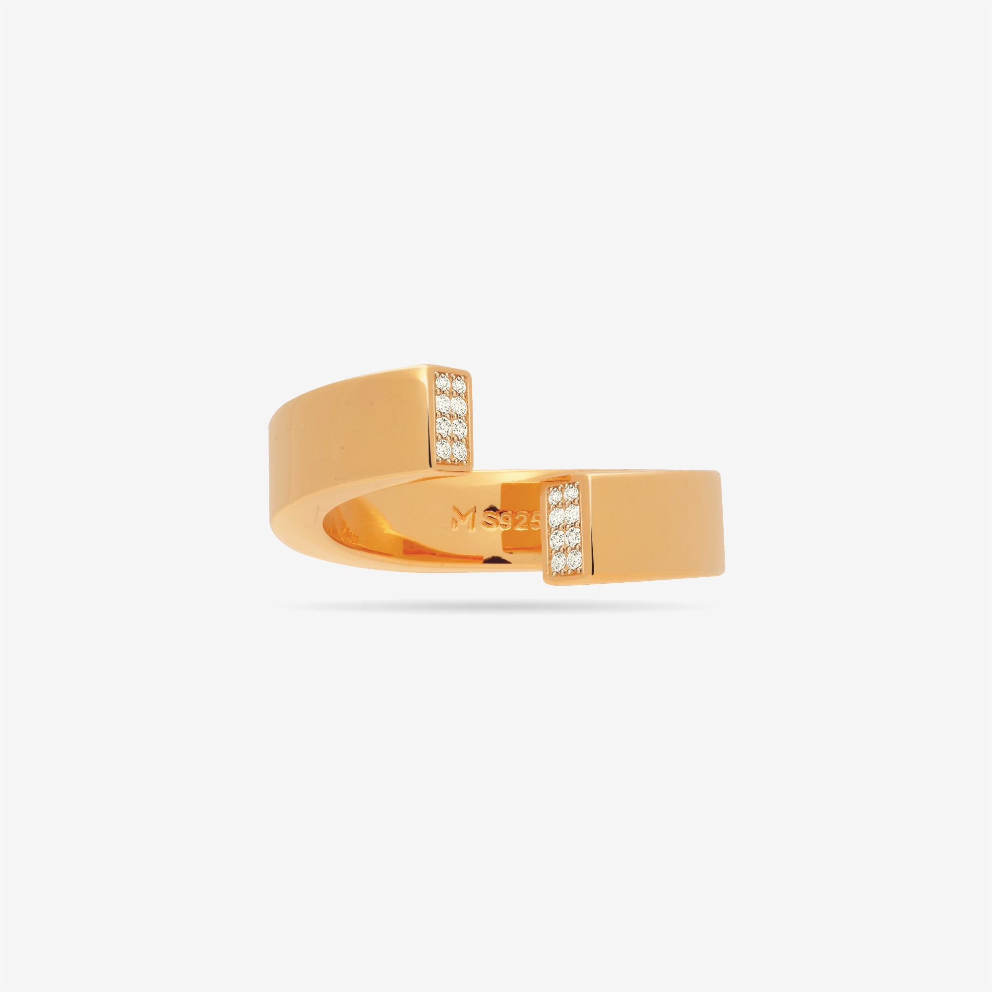 Open Twist Pave Ring