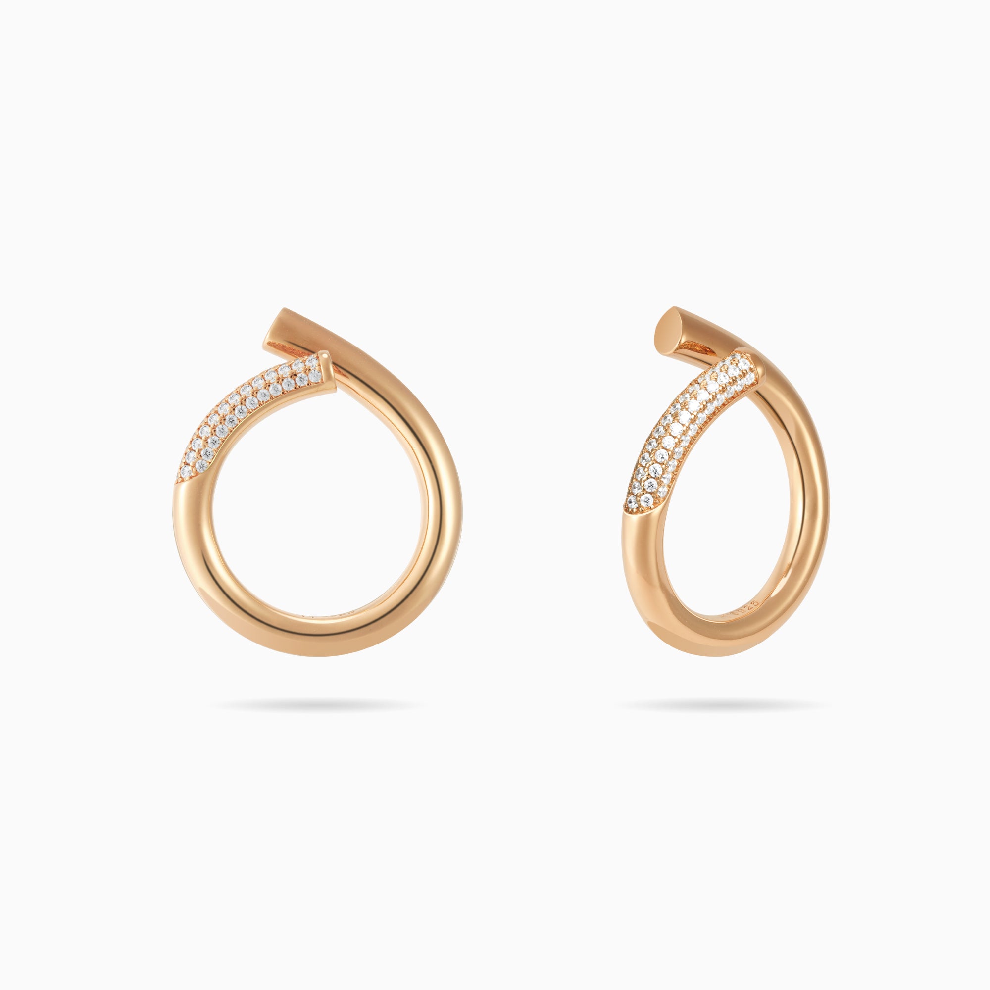 Open Twist Waterdrop Ring
