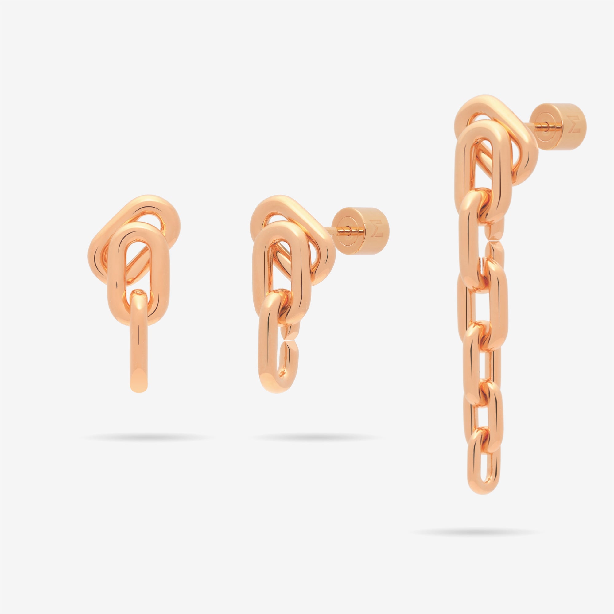Long or Short Convertible Link Chain Dangle Earrings